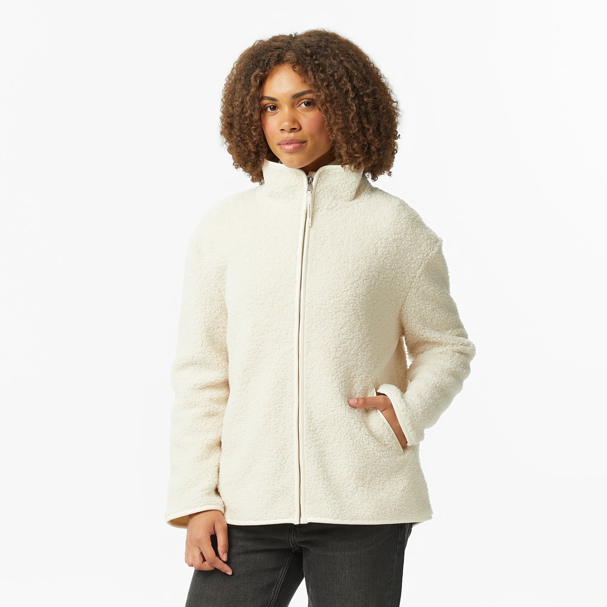 Nautica Kadın Krem Oversize Sweatshirt