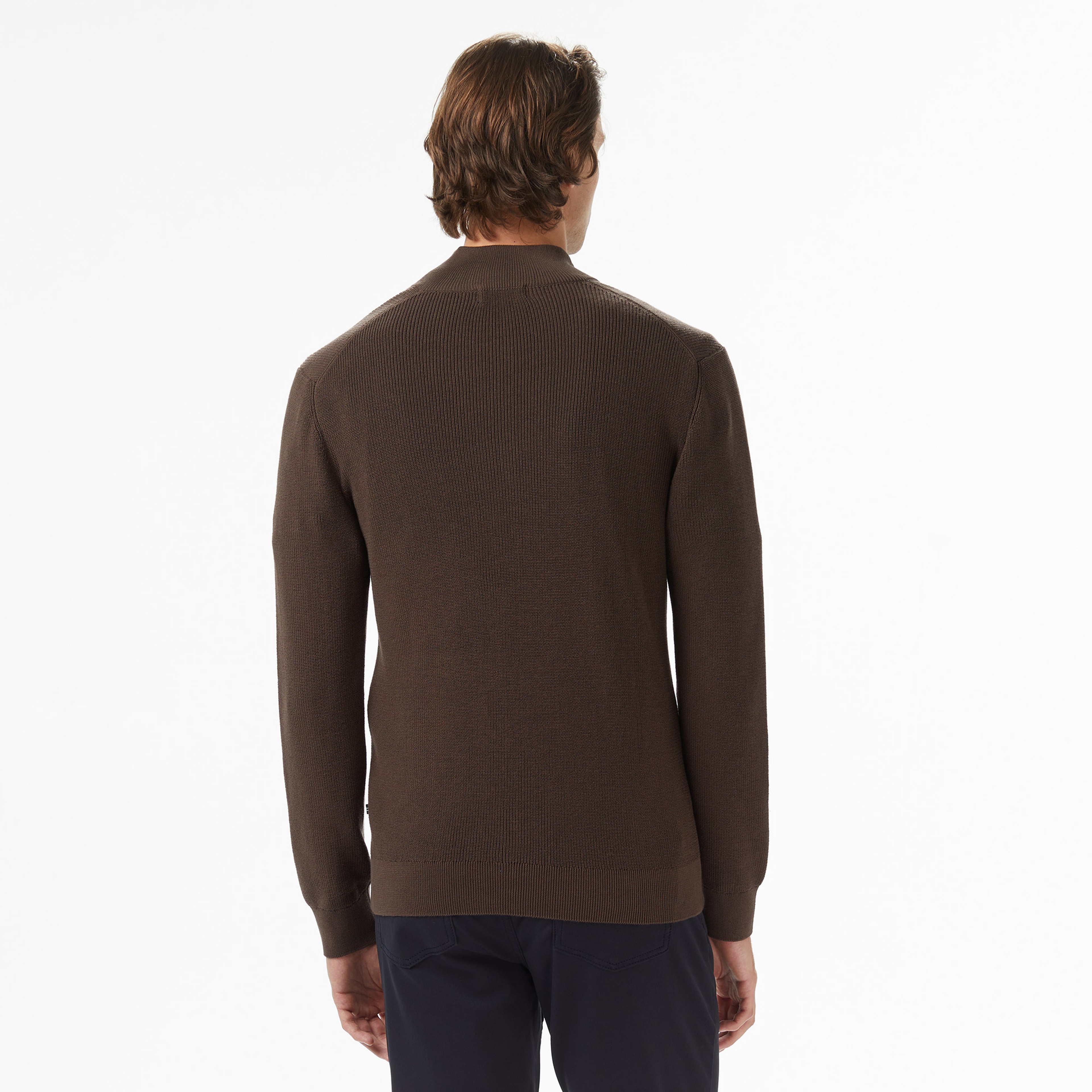 Nautica Erkek Kahverengi Classic Fit Kazak