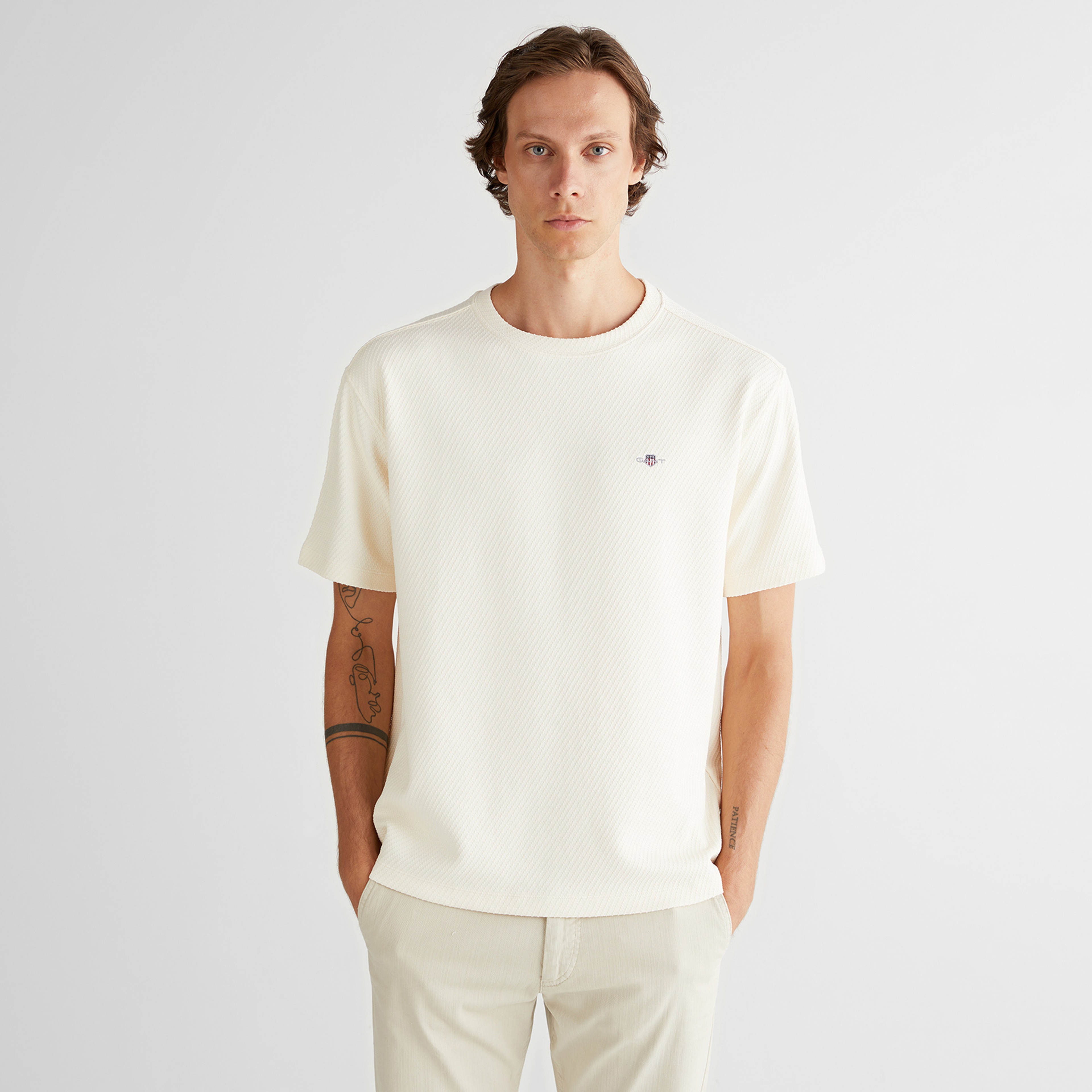 Jacquard c-neck t-shirt