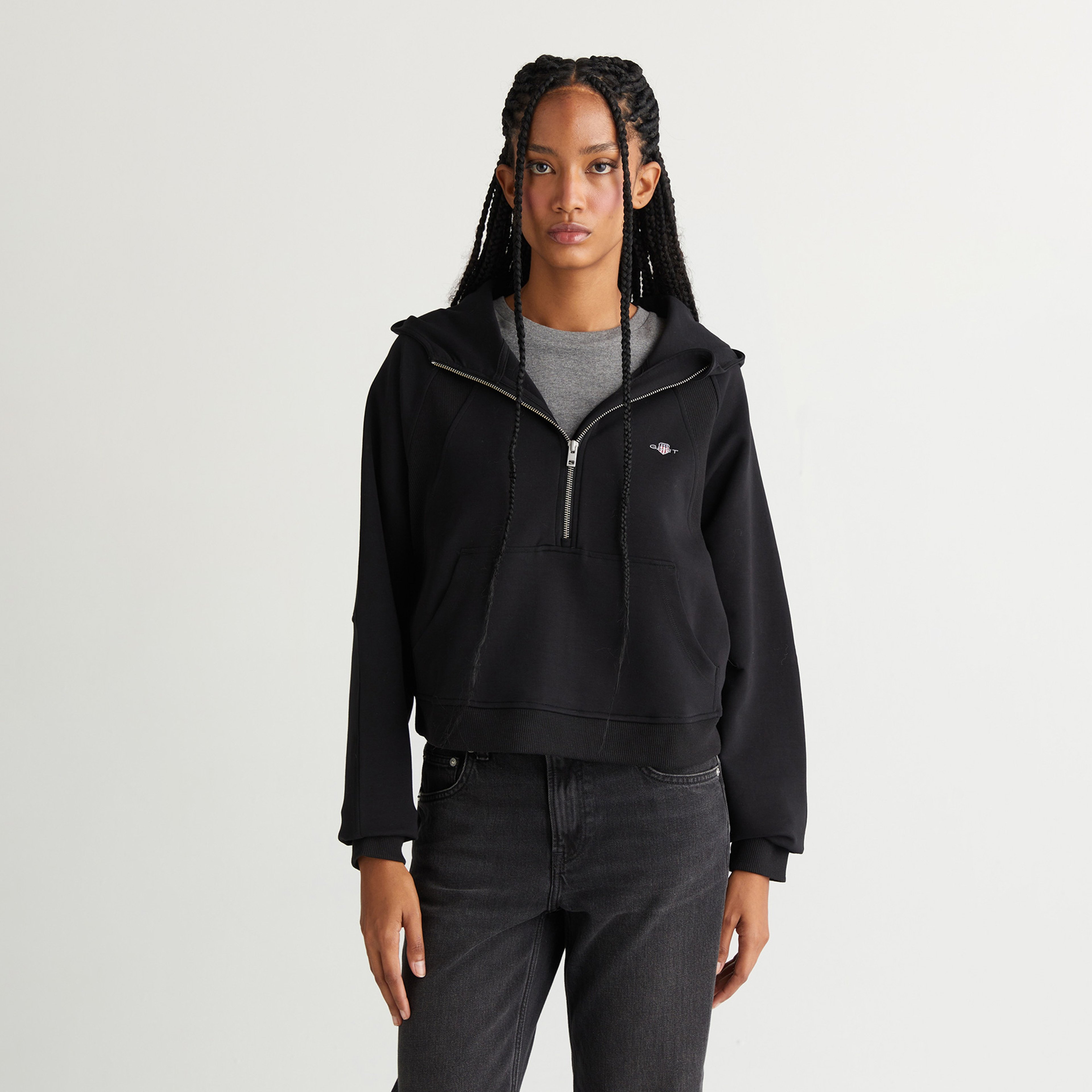 Archive shield logo half zip sweatshirt