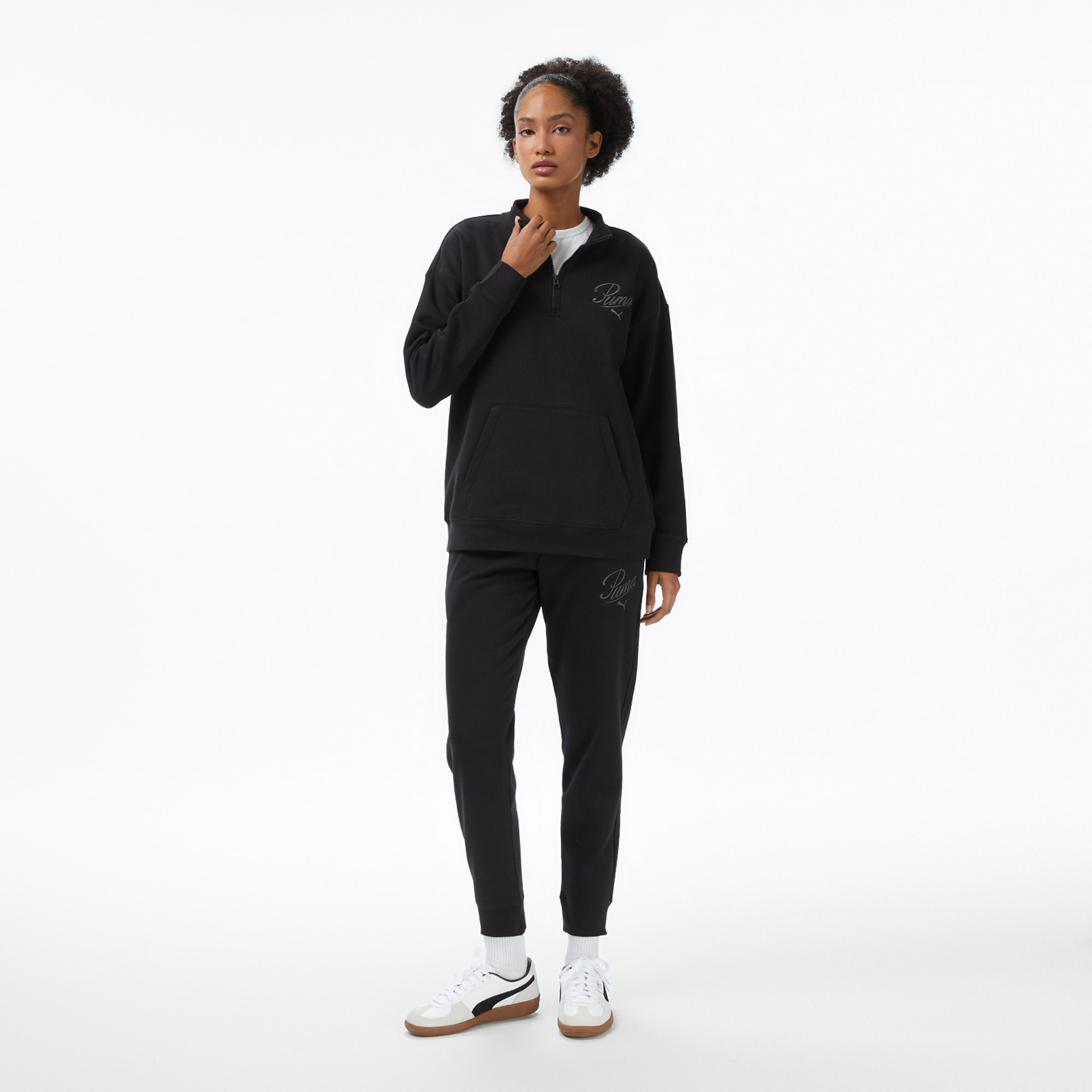 Puma Ess Scrıpt Sweat Kadın Siyah Pantolon