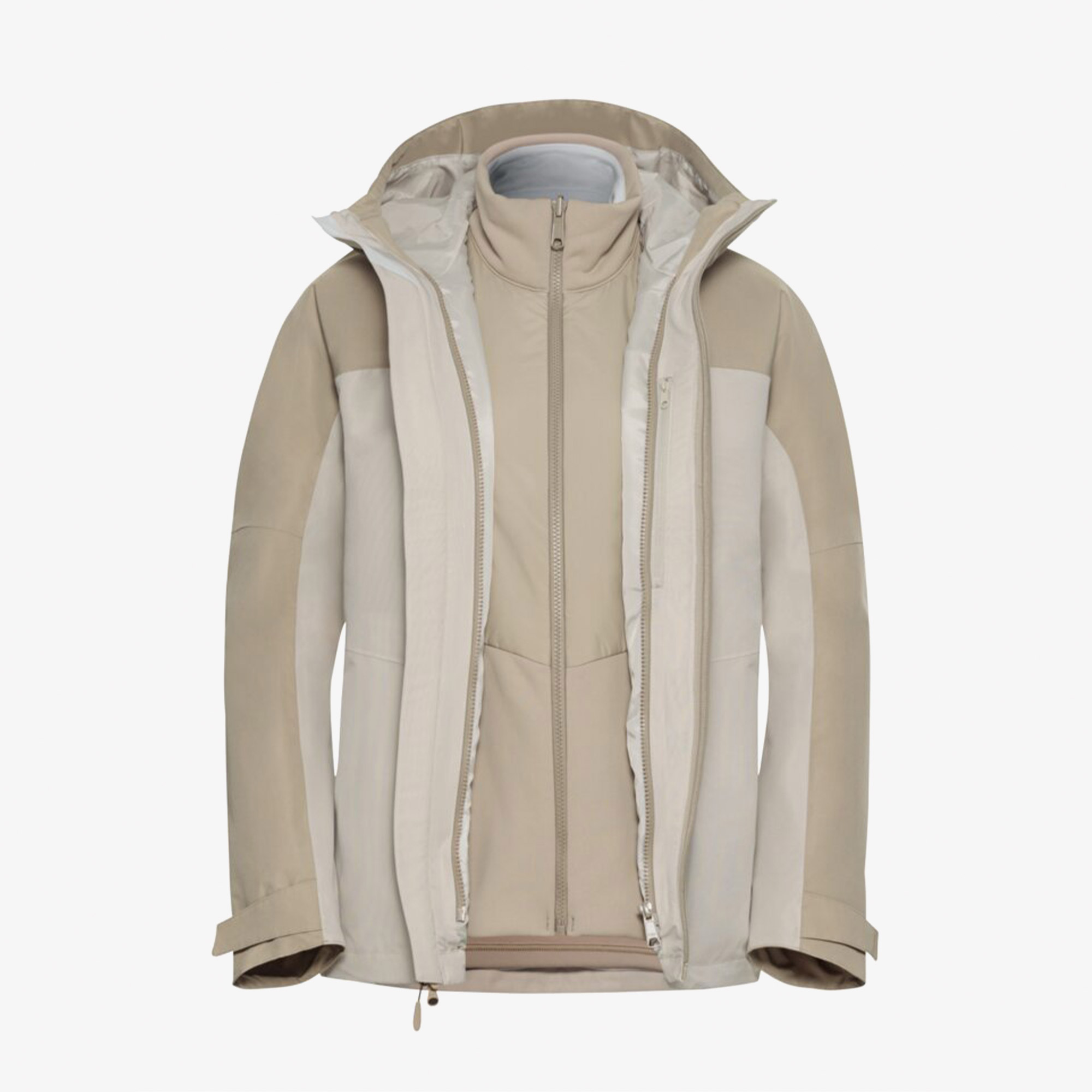 Jack Wolfskin Wild Places 3in4 Kadın Krem Ceket