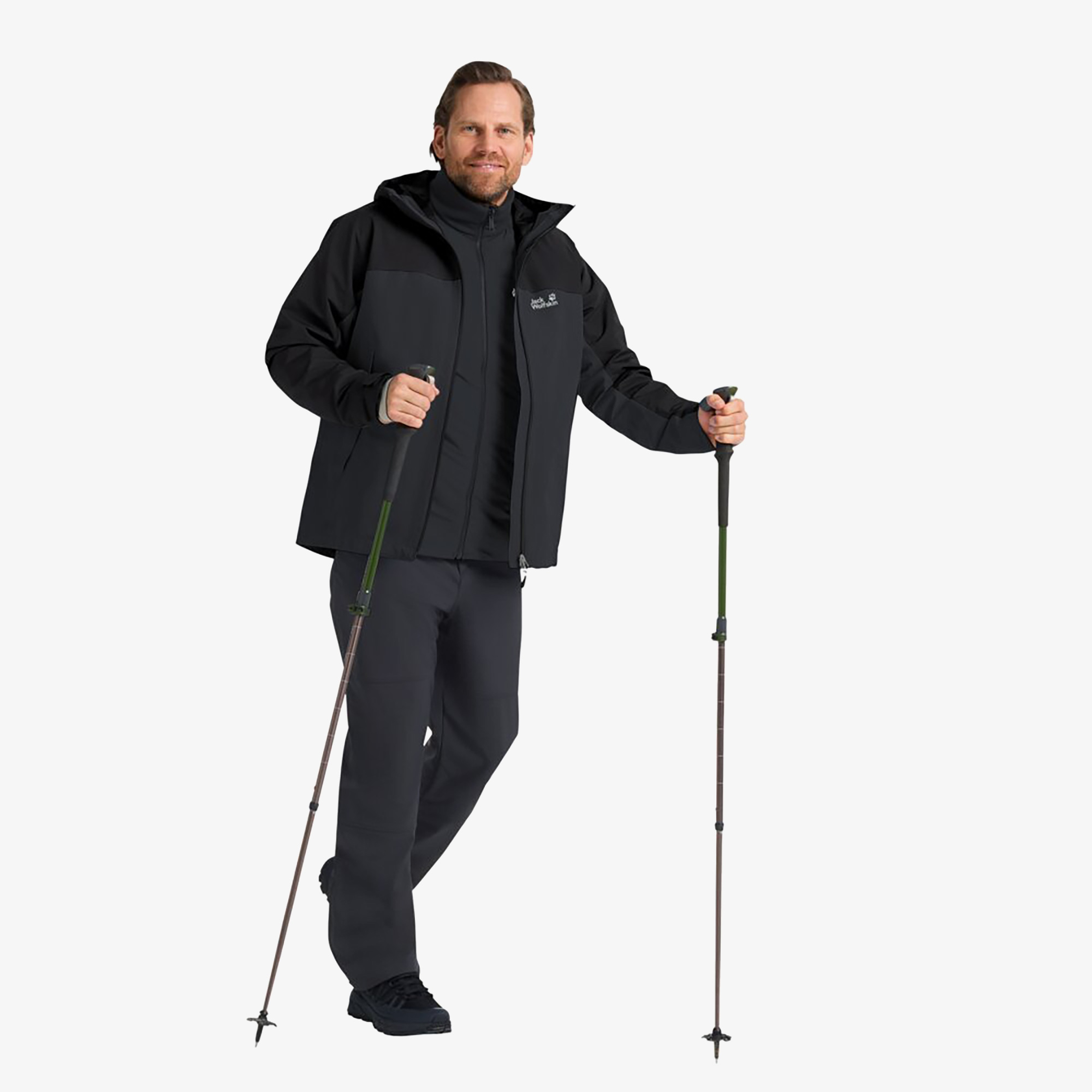 Jack Wolfskin Wild Places 3in2 Erkek Gri Ceket