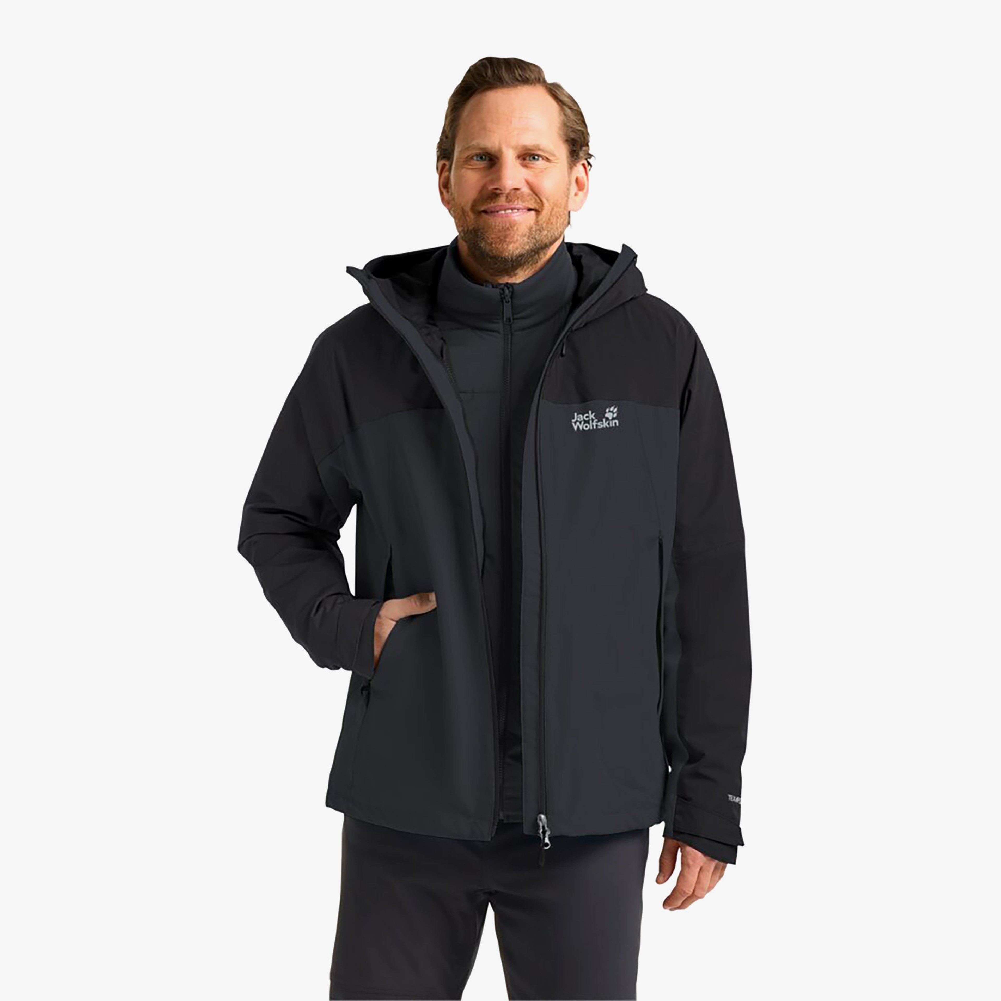 Jack Wolfskin Wild Places 3in2 Erkek Gri Ceket
