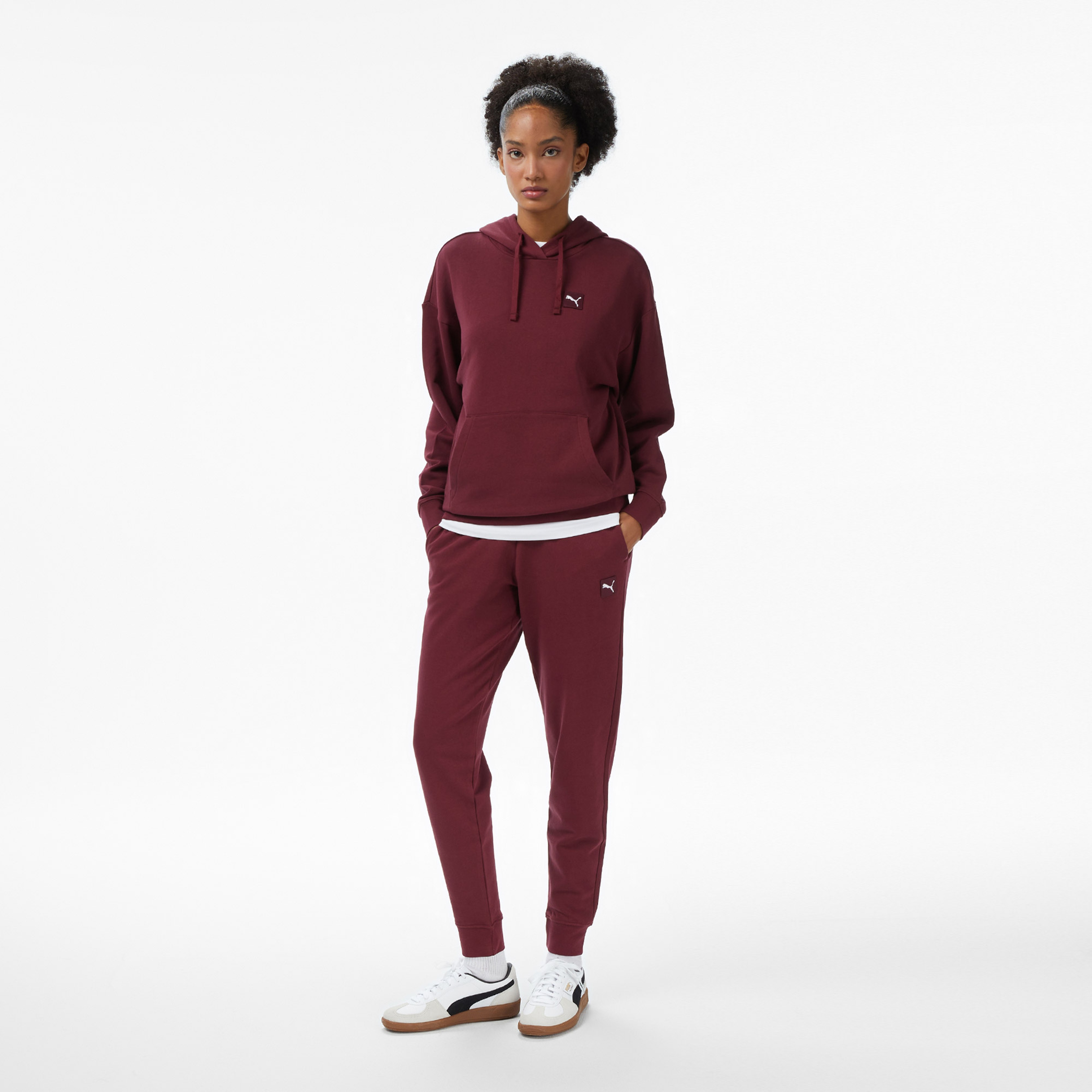 Puma Ess Elevated Sweat Kadın Kırmızı Pantolon