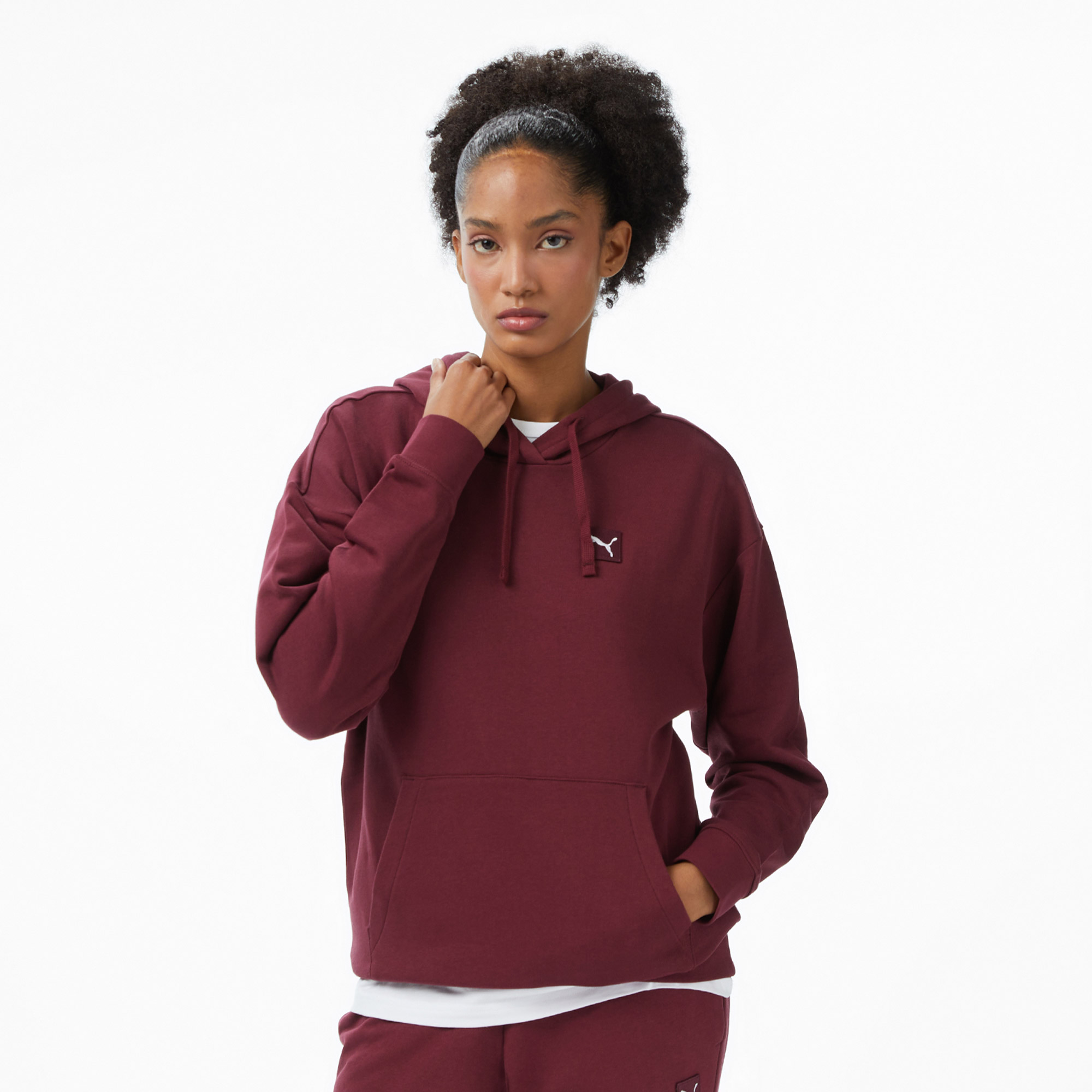 Puma Ess Elevated Comfort  Kadın Kırmızı Sweatshirt