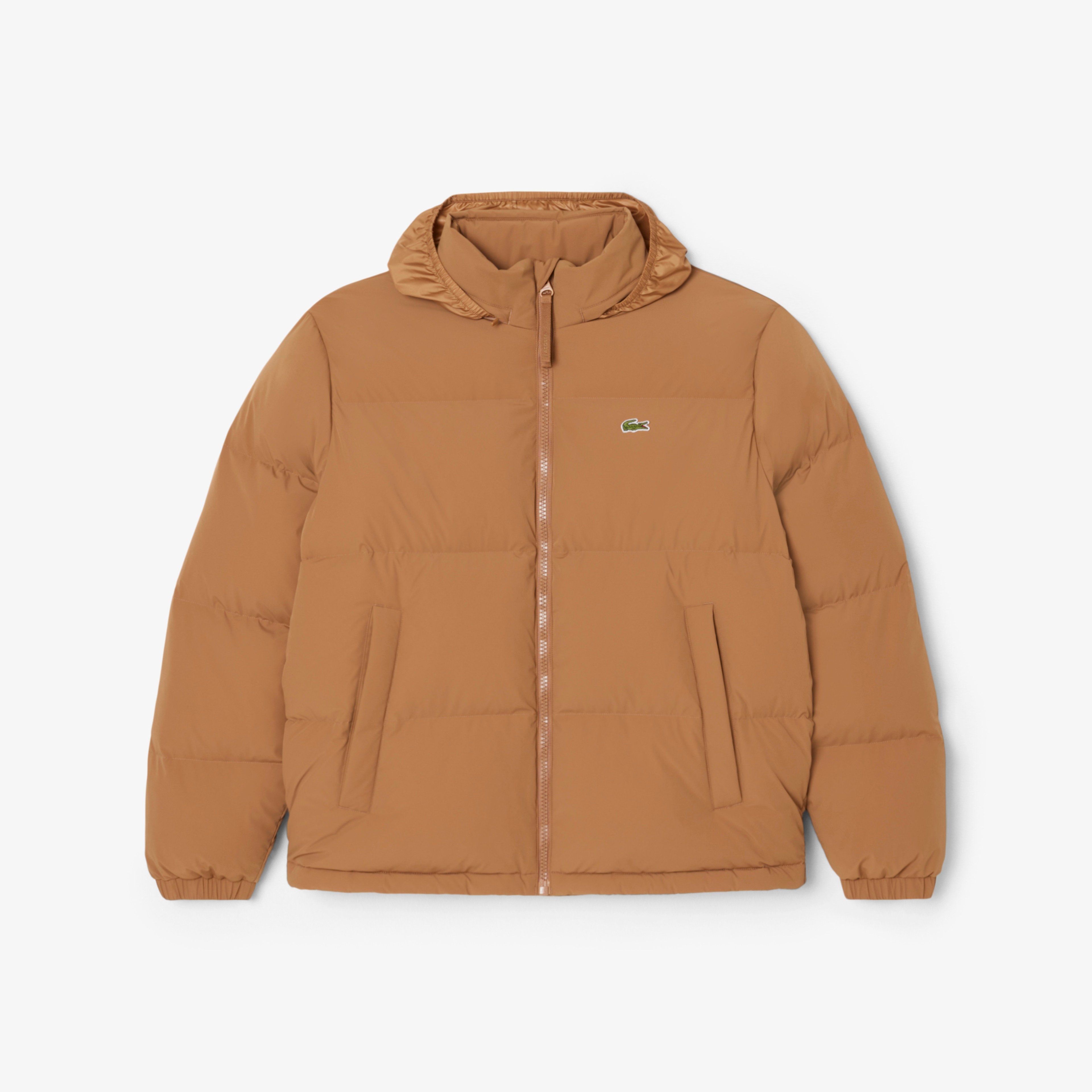 Lacoste Erkek Relaxed Fit Fermuarlı Koyu Kahverengi Mont