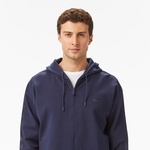 Erkek Relaxed Fit Kapüşonlu Lacivert Sweatshirt