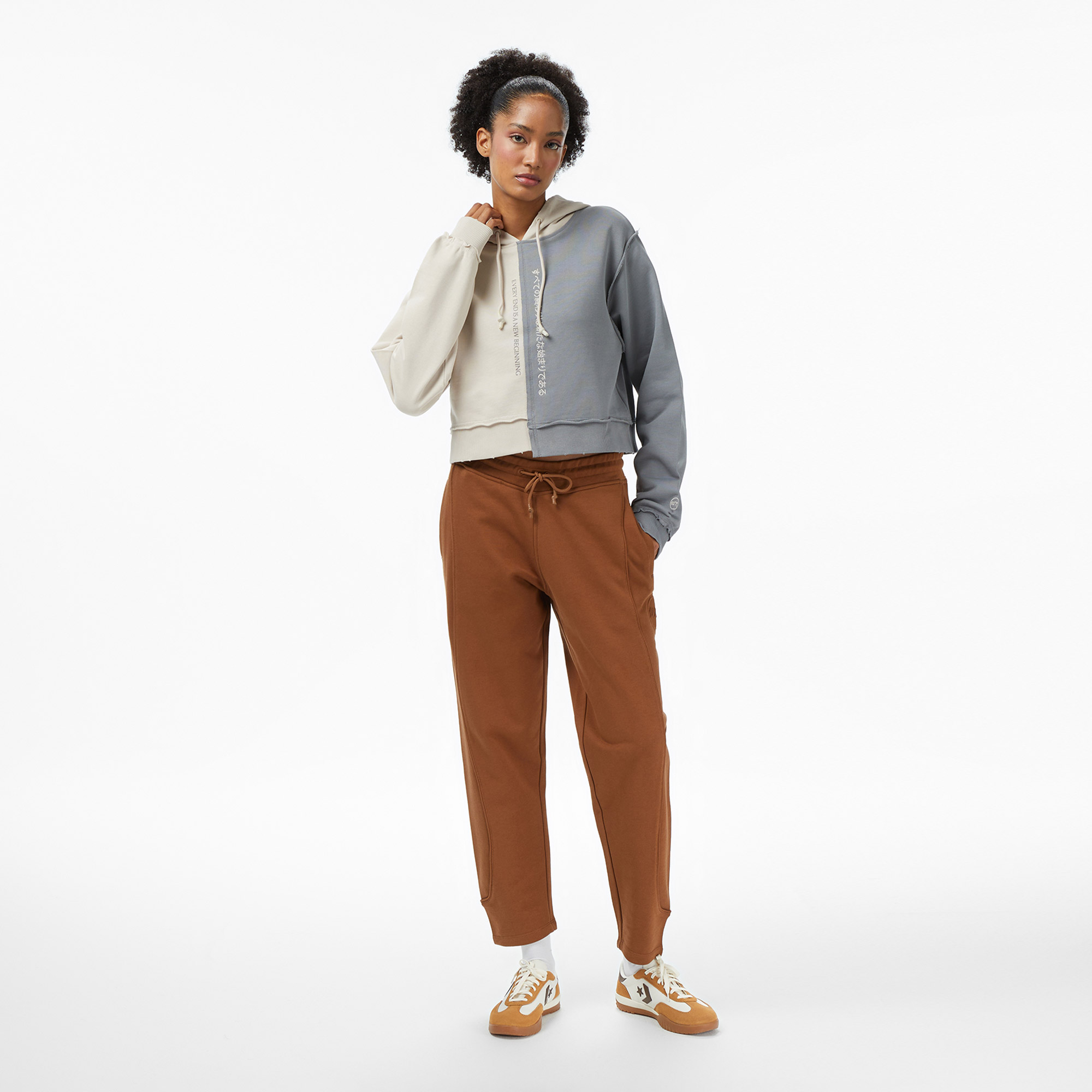 UNITED4 Kadın Gri Hoodie