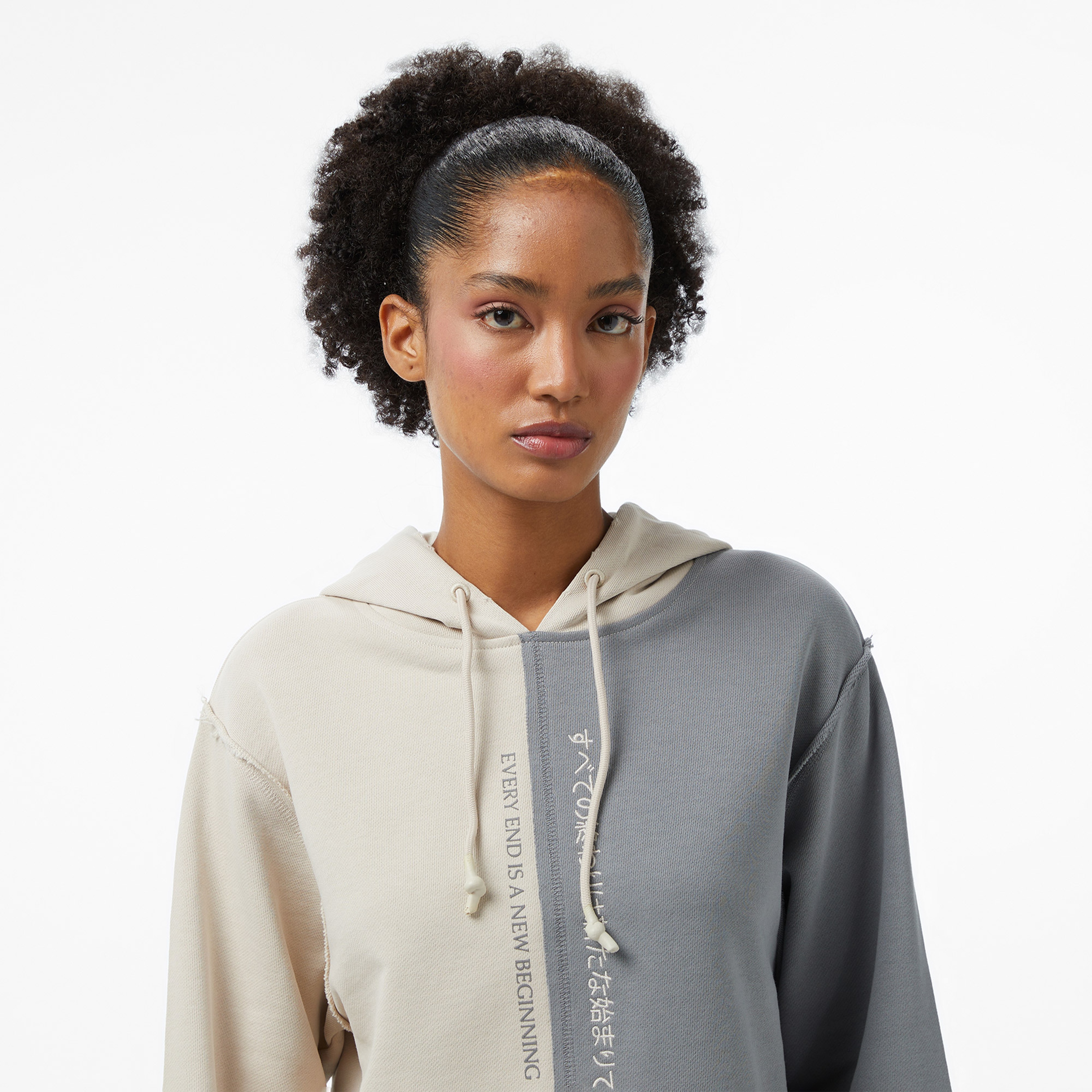 UNITED4 Kadın Gri Hoodie