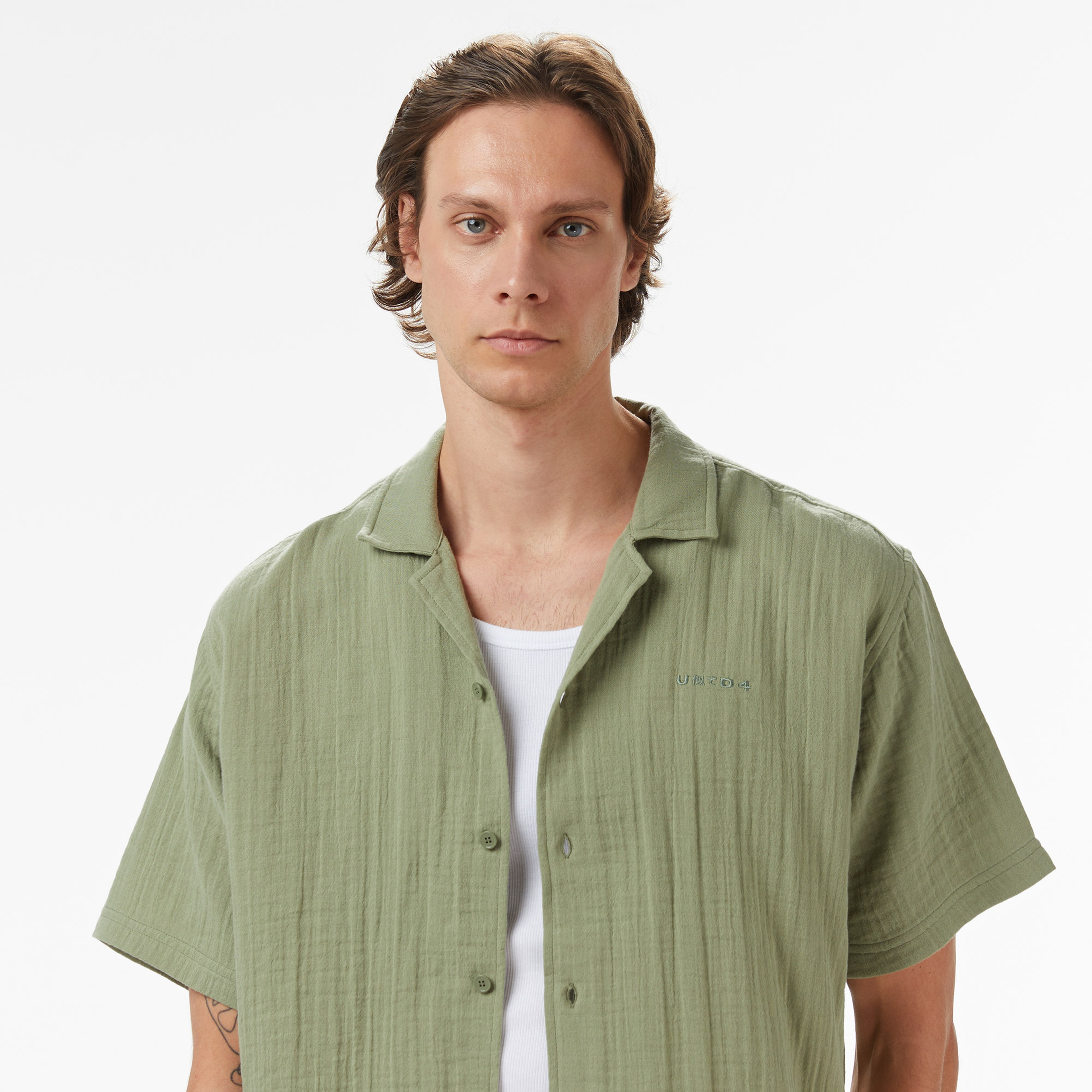 UNITED4 Erkek Haki Gömlek