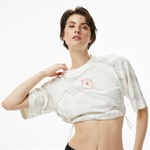 Converse Star Chevron Baskılı Kadın Krem T-Shirt