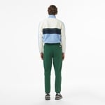 Erkek Slim Fit Renk Bloklu Yeşil Eşofman Altı