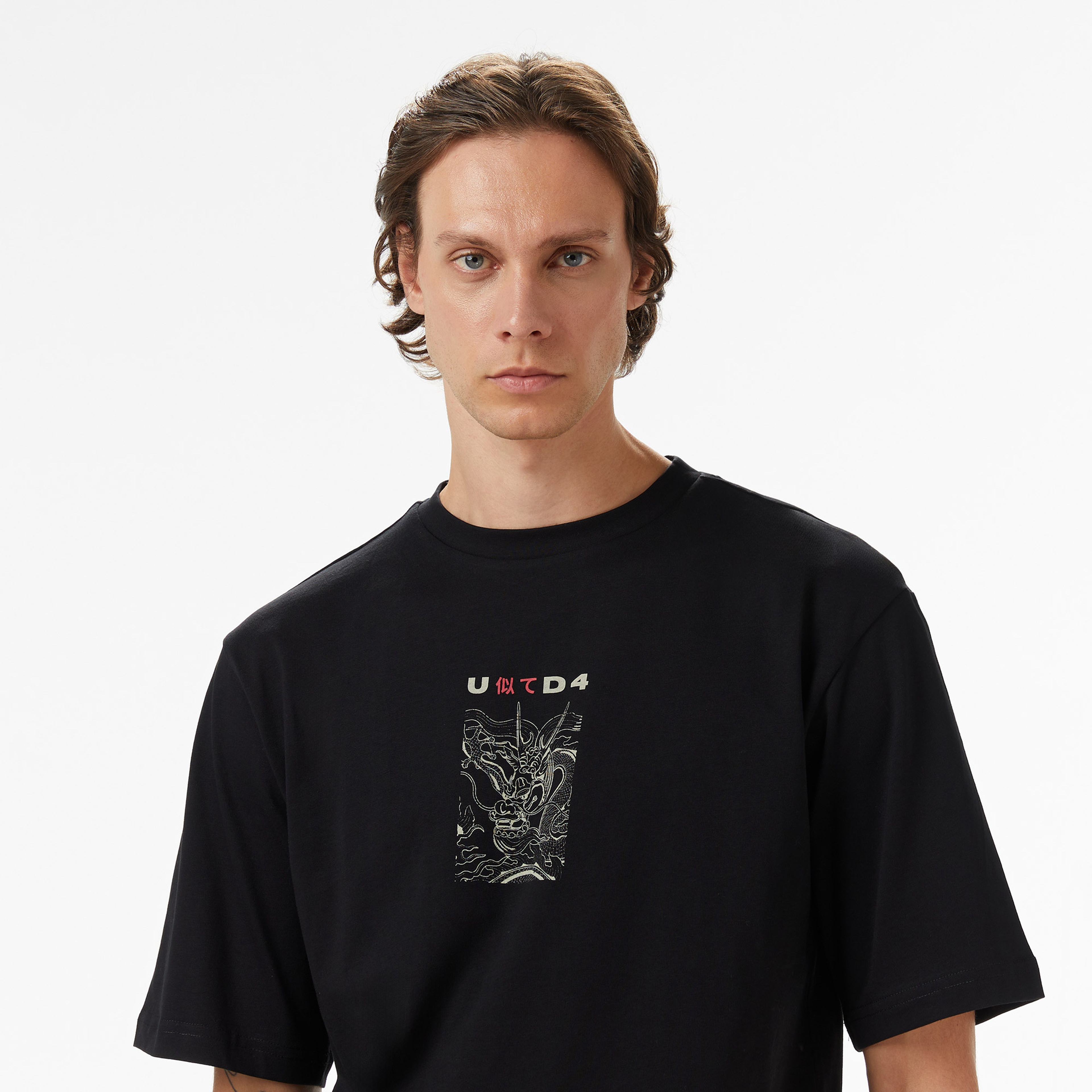 UNITED4 Erkek Siyah T-Shirt