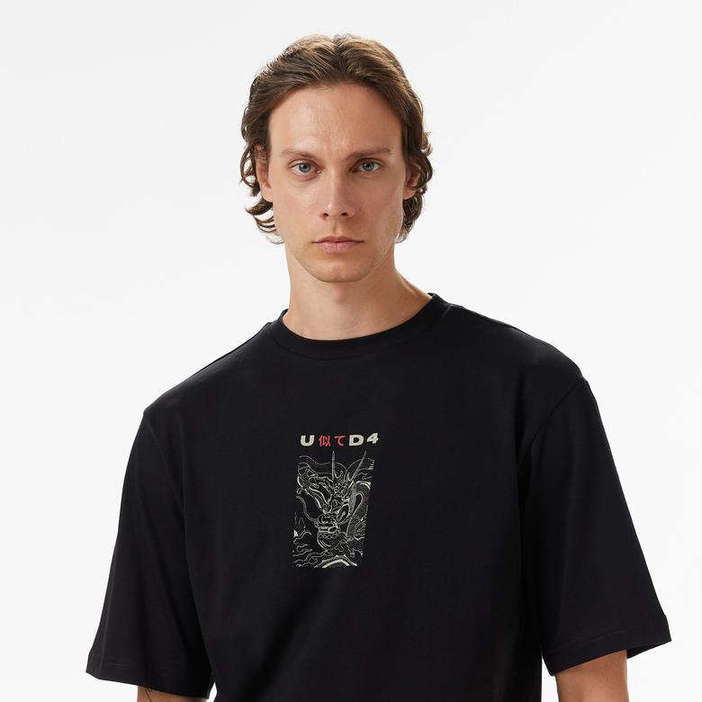 UNITED4 Erkek Siyah T-Shirt