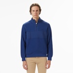Lacoste Erkek Yarım Fermuarlı Renk Bloklu Lacivert Sweatshirt