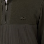 Erkek Classic Fit Yarım Fermuarlı Haki Sweatshirt