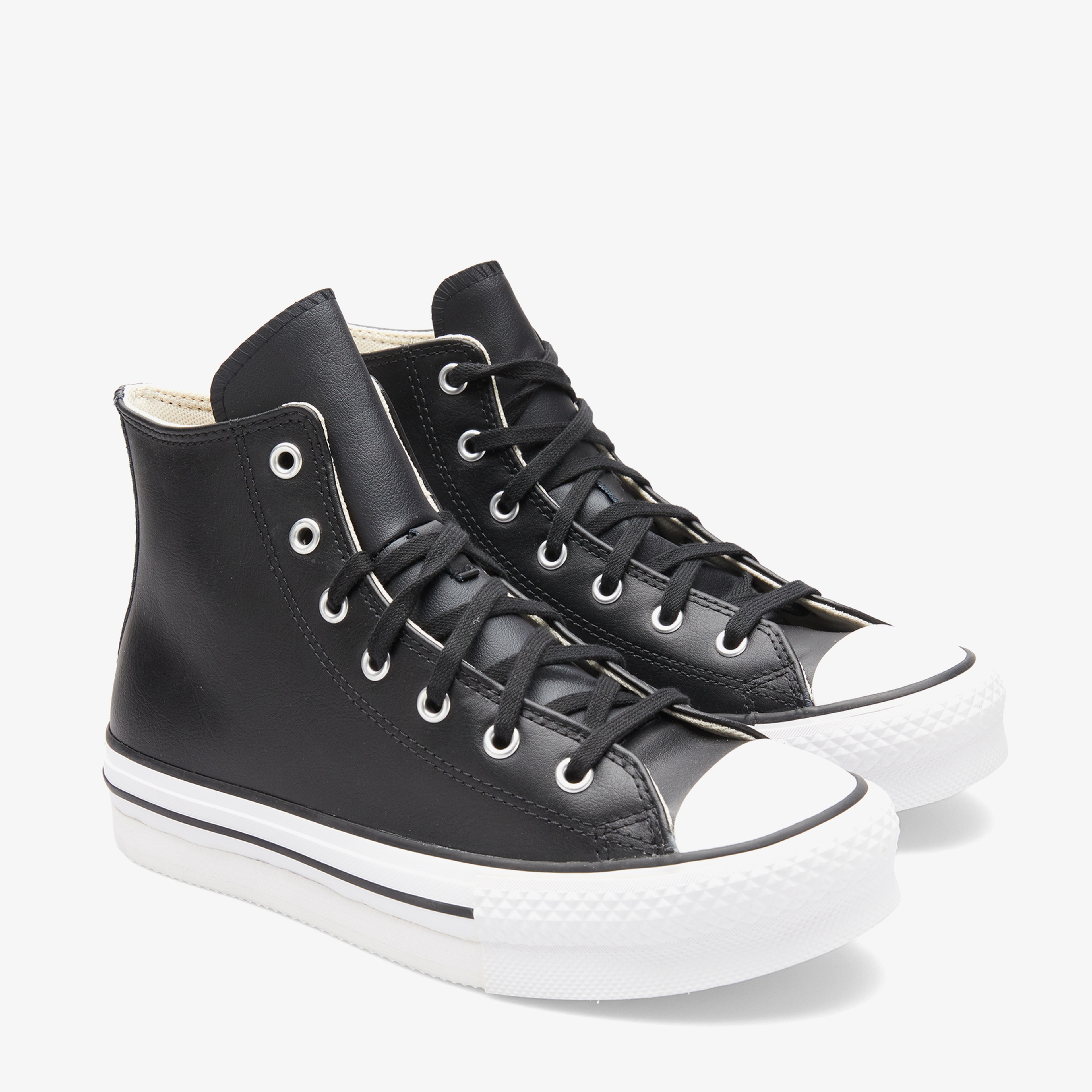 Converse Chuck Taylor All Star Eva Lift Platform Çocuk Siyah Deri Sneaker