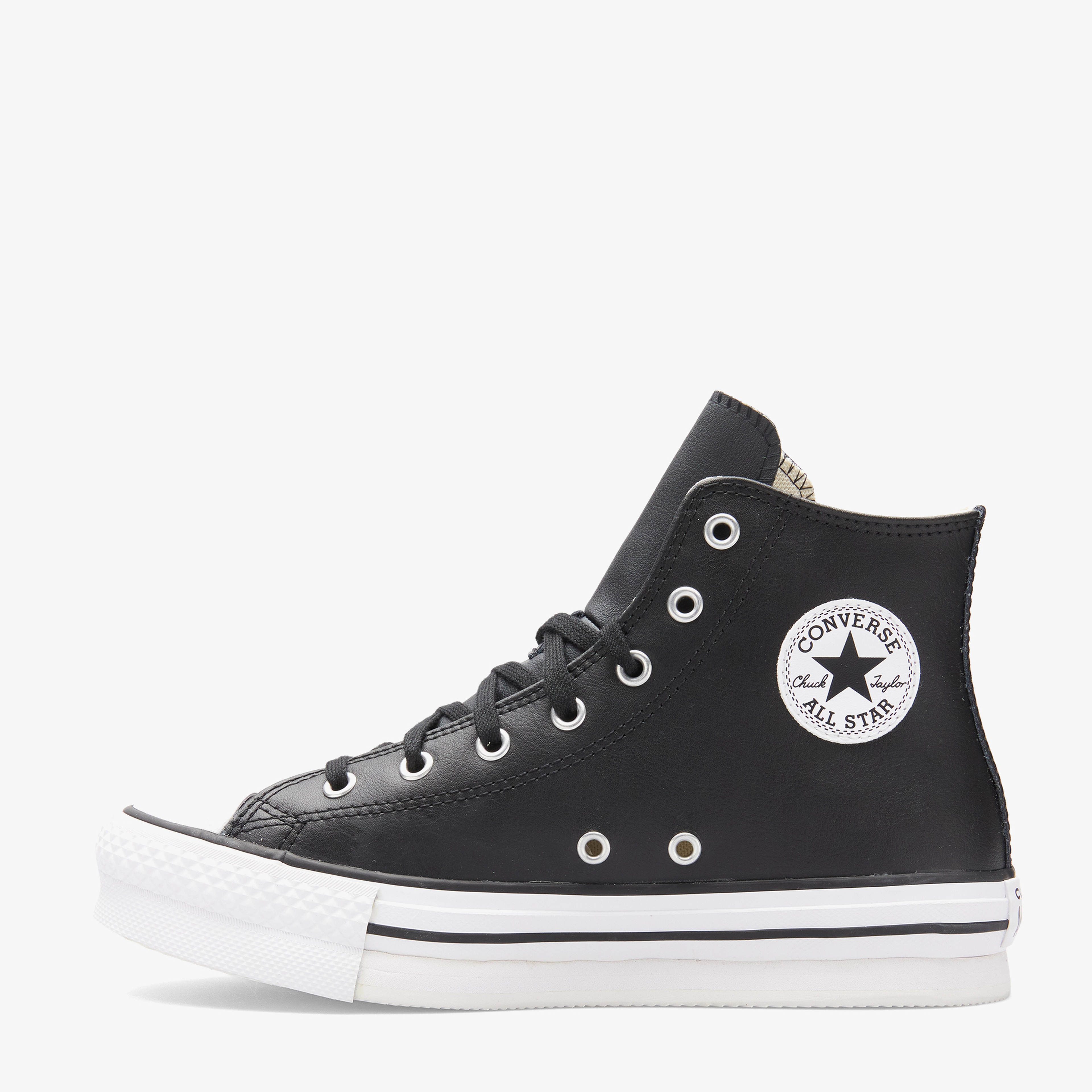 Converse Chuck Taylor All Star Eva Lift Platform Çocuk Siyah Deri Sneaker
