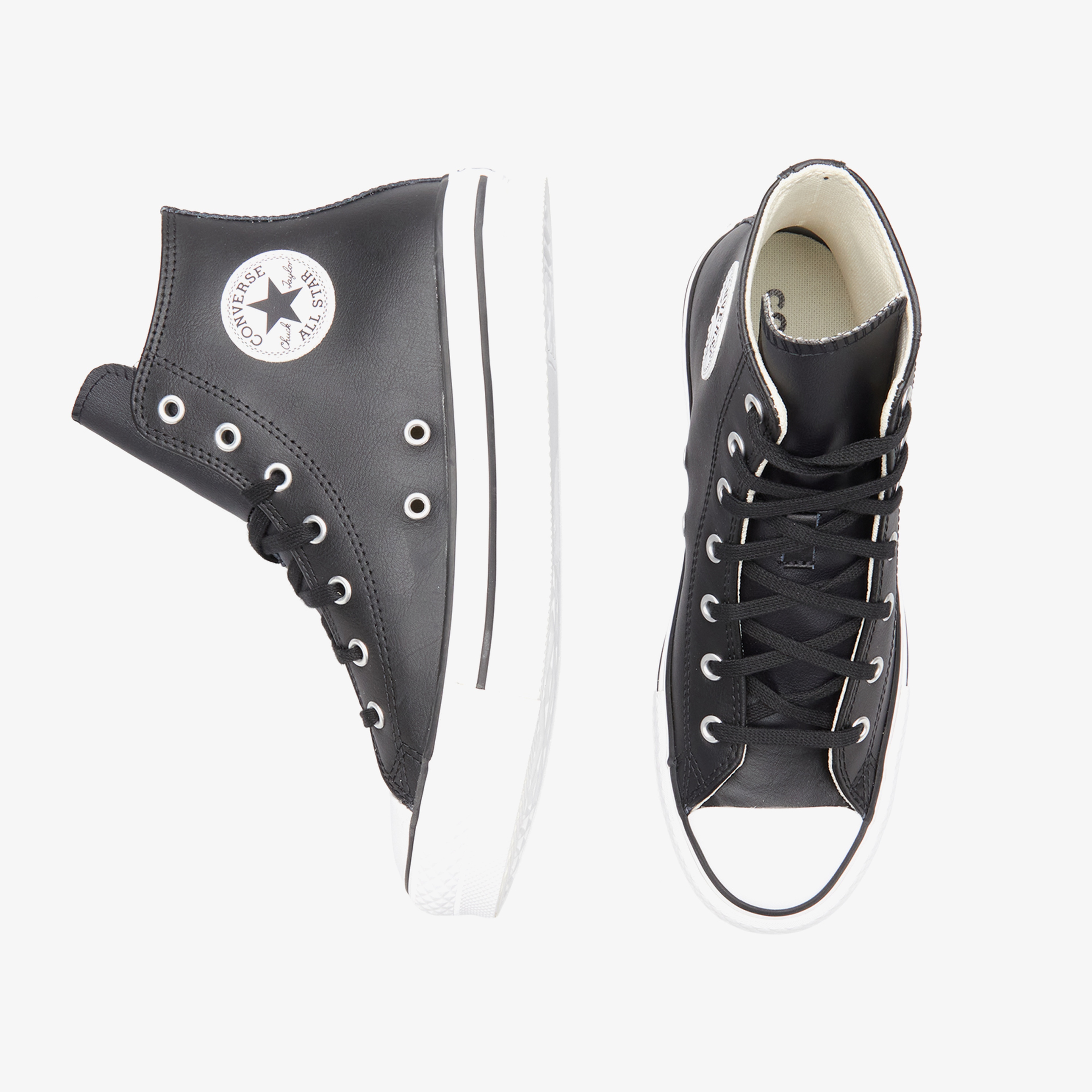 Converse Chuck Taylor All Star Eva Lift Platform Çocuk Siyah Deri Sneaker
