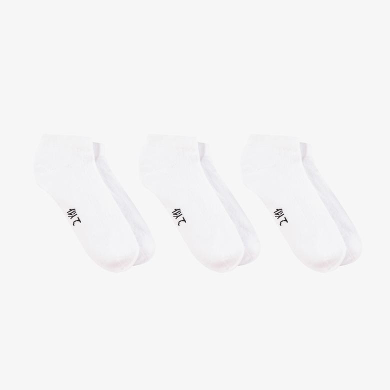UNITED4 Classic Unisex Beyaz 3'lü Çorap
