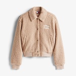 Tommy Hilfiger Padded Cropped Puffer Kadın Bej Ceket