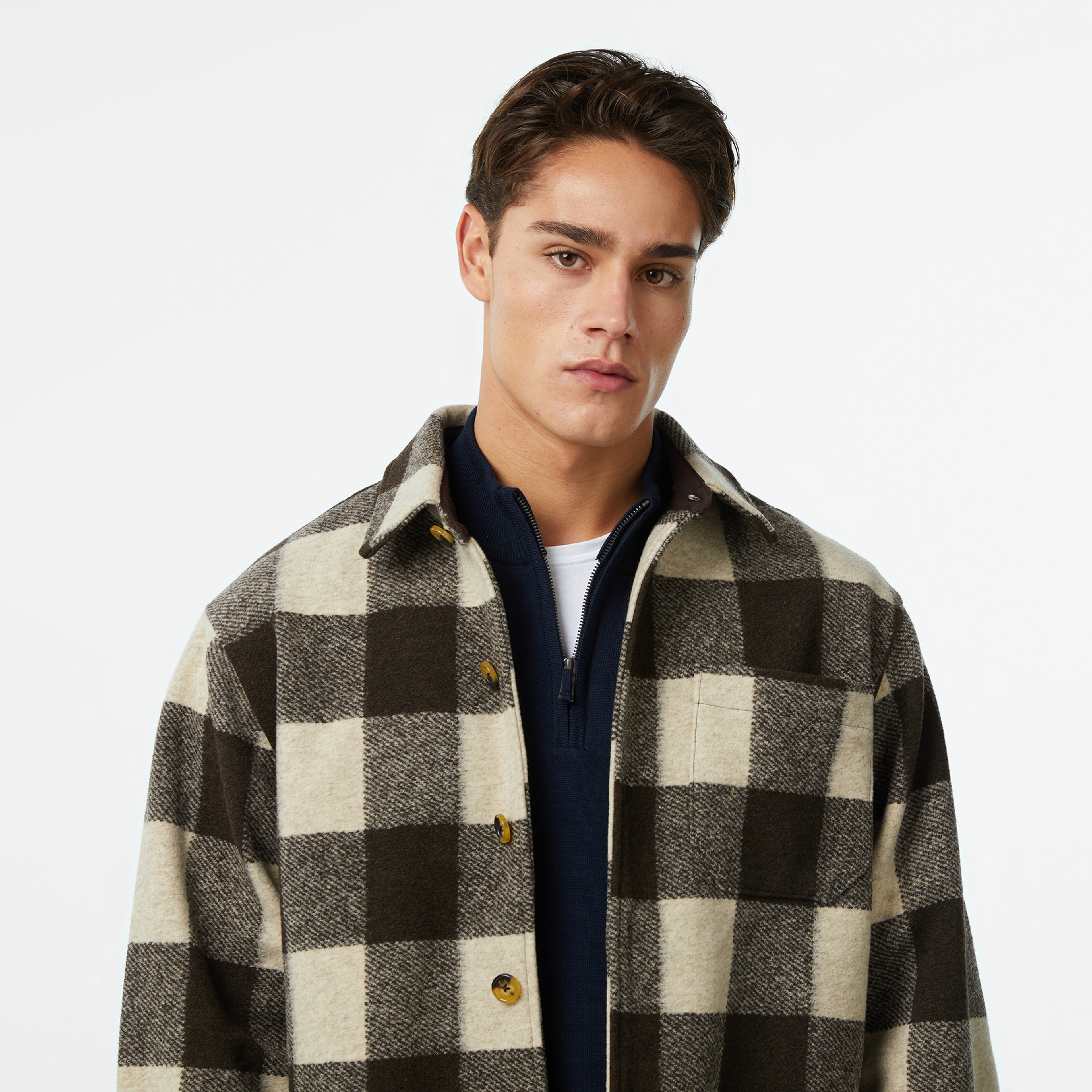 Nautica Erkek Kahverengi Kareli Gömlek