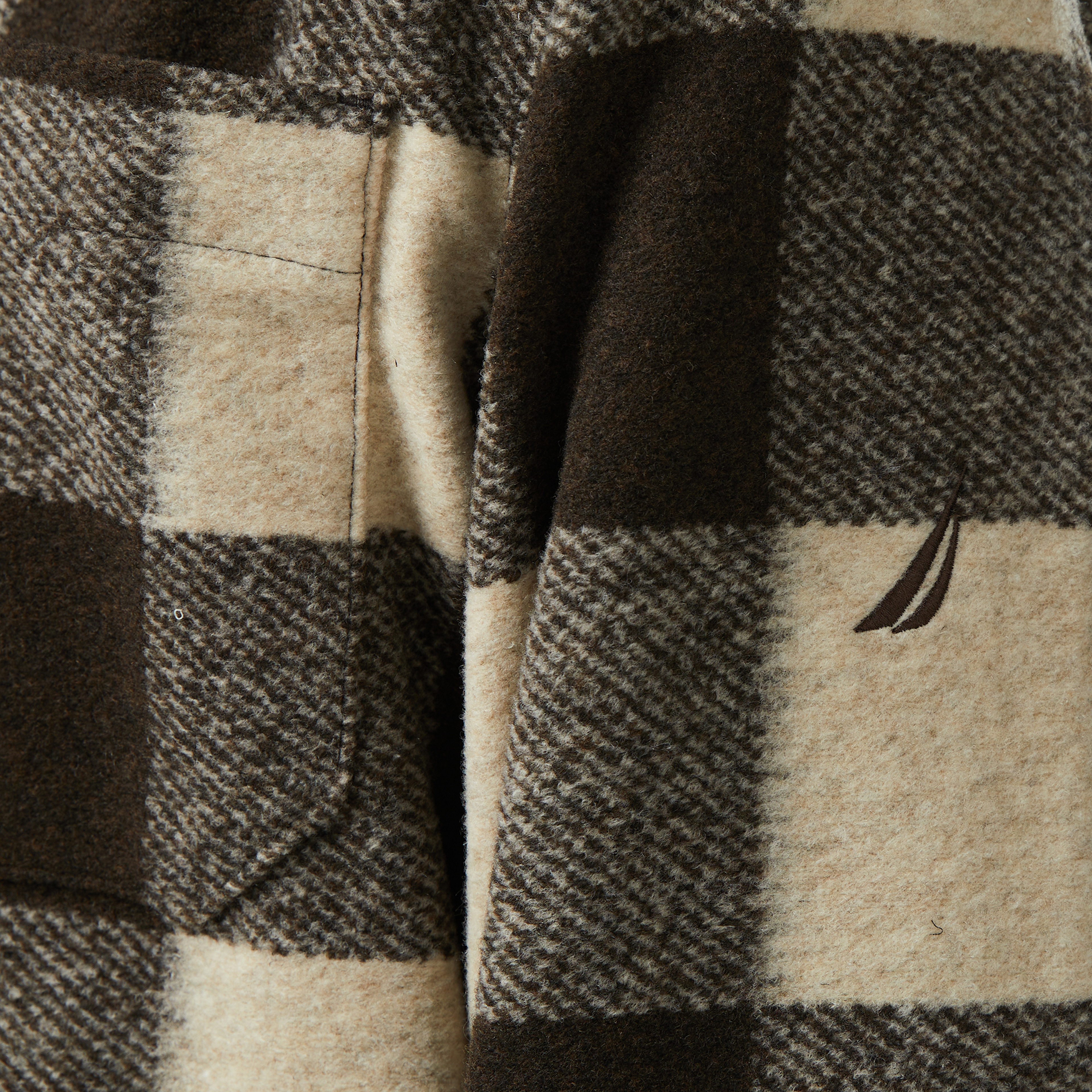 Nautica Erkek Kahverengi Kareli Gömlek