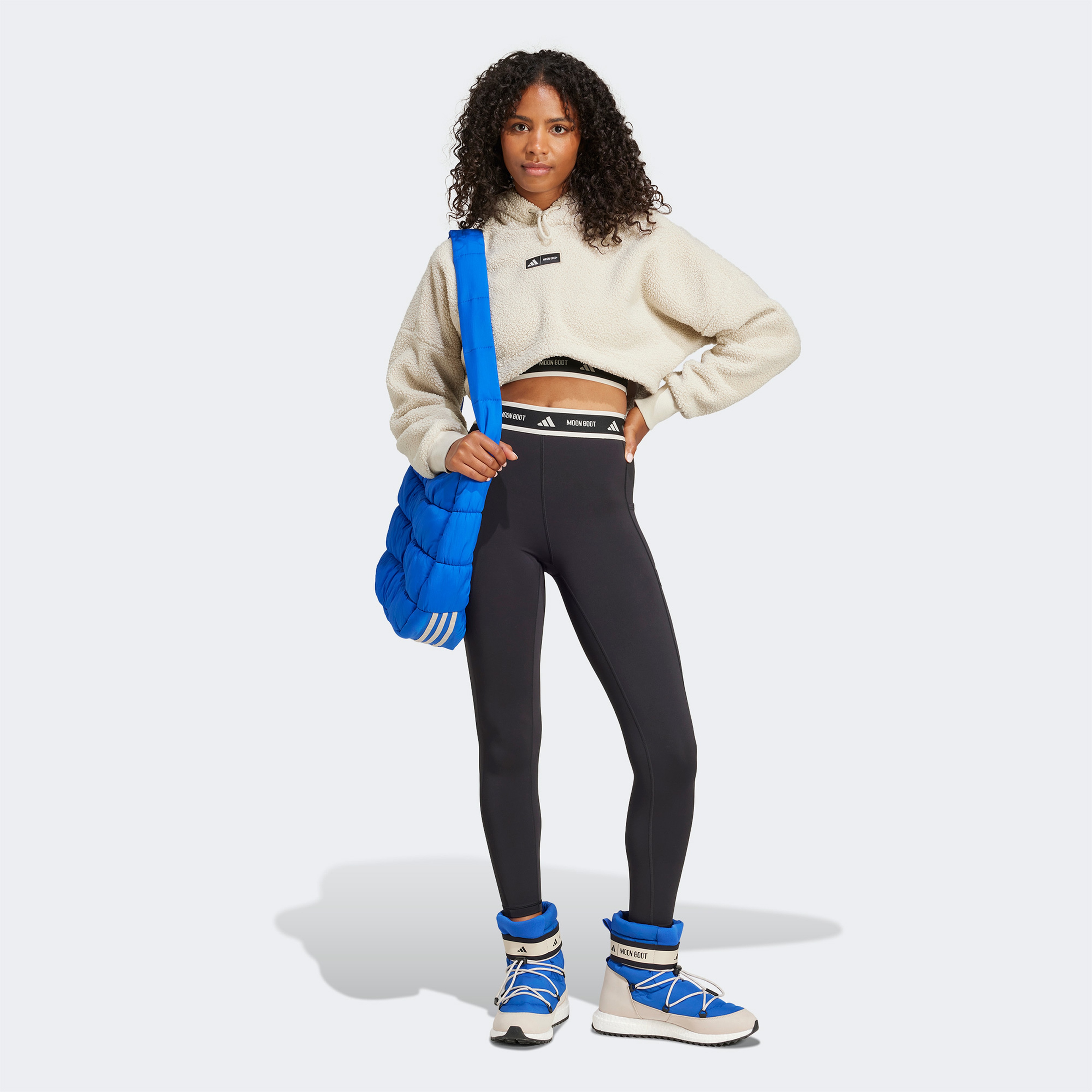 adidas X Moon Boot Cropped Kadın Bej Hoodie