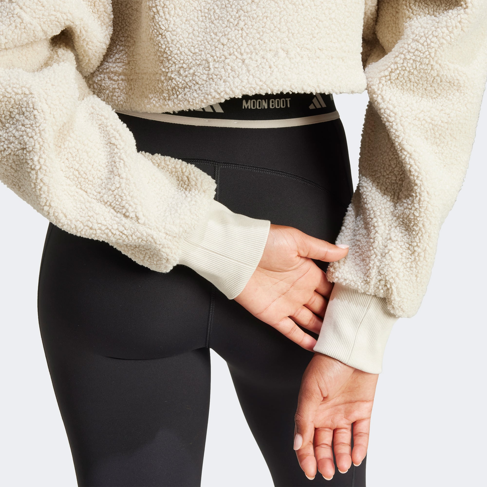 adidas X Moon Boot Cropped Kadın Bej Hoodie