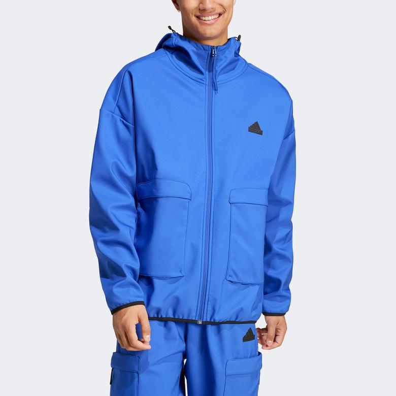 adidas City Escape Premium Full Zip Erkek Mavi Mont