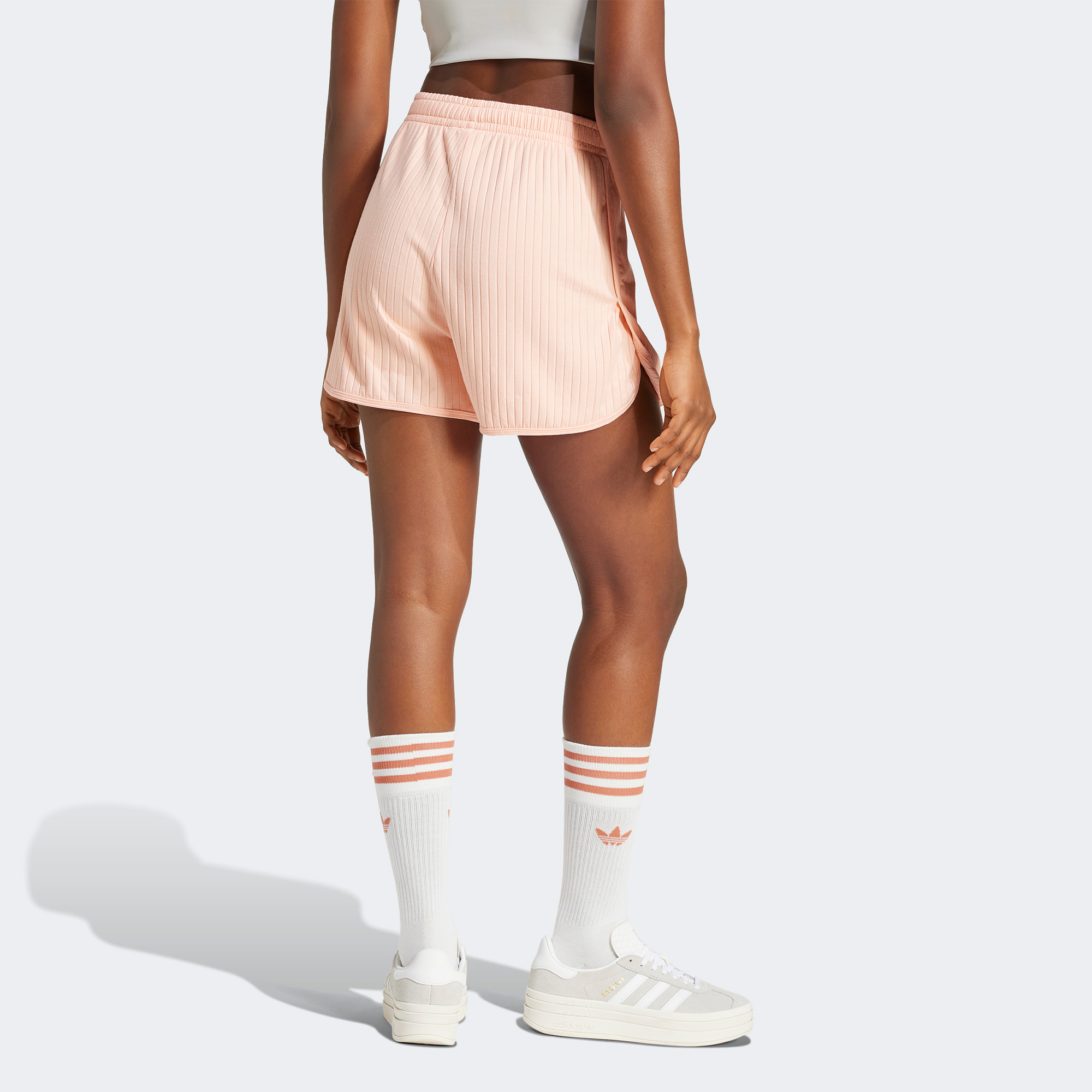 adidas Essentials Wide Rib Kadın Pembe Şort