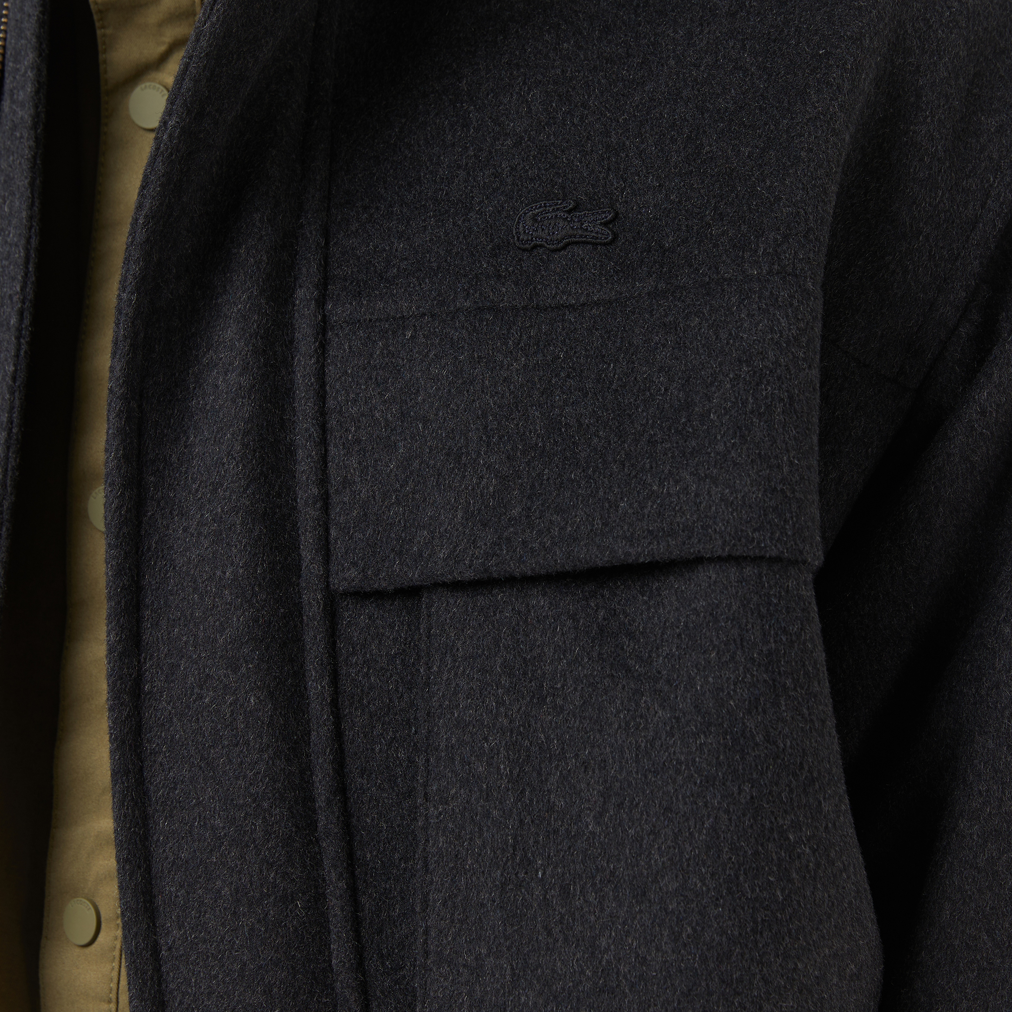 Erkek Kapüşonlu Koyu Gri Mont