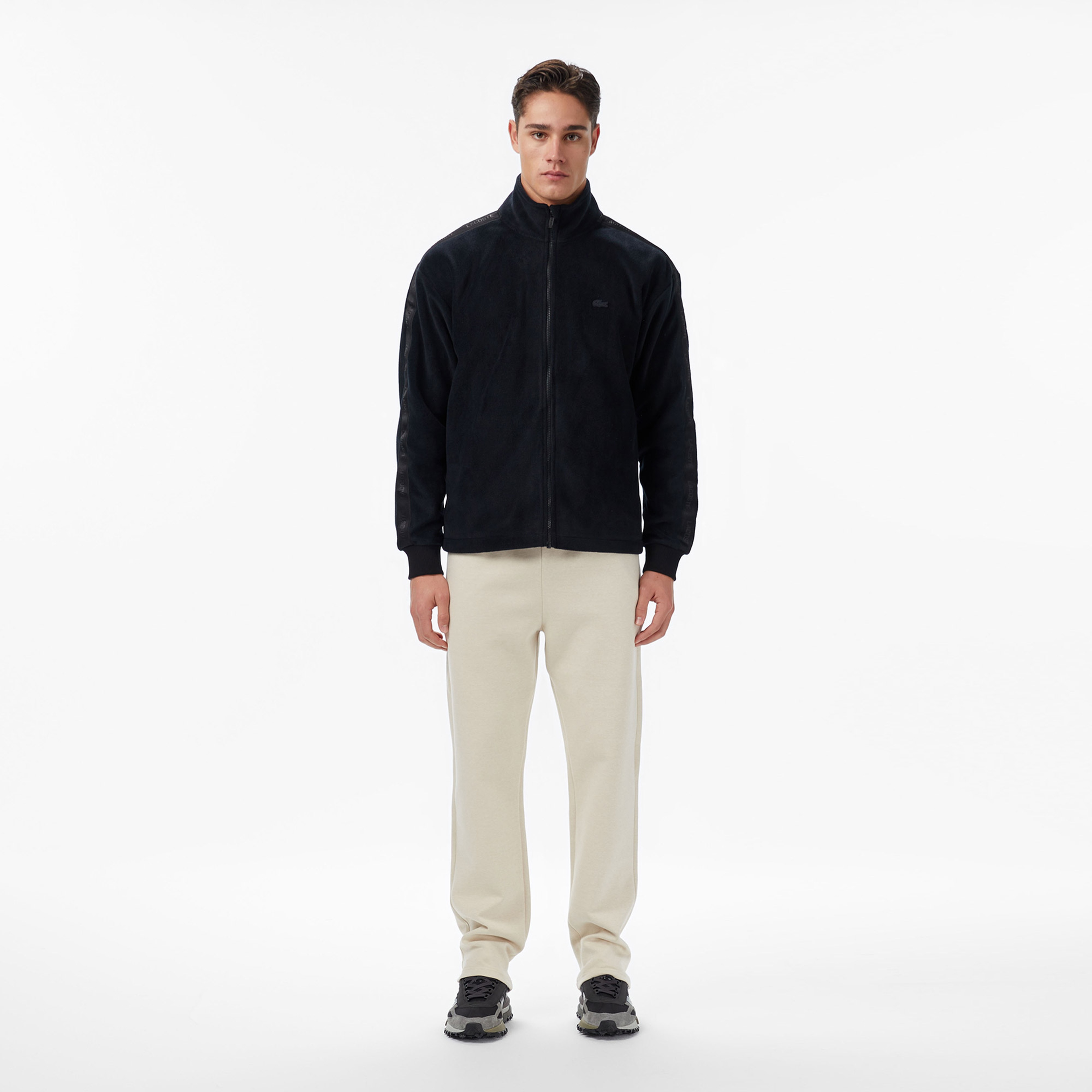 Lacoste Erkek Regular Fit Monogram Krem Eşofman Altı