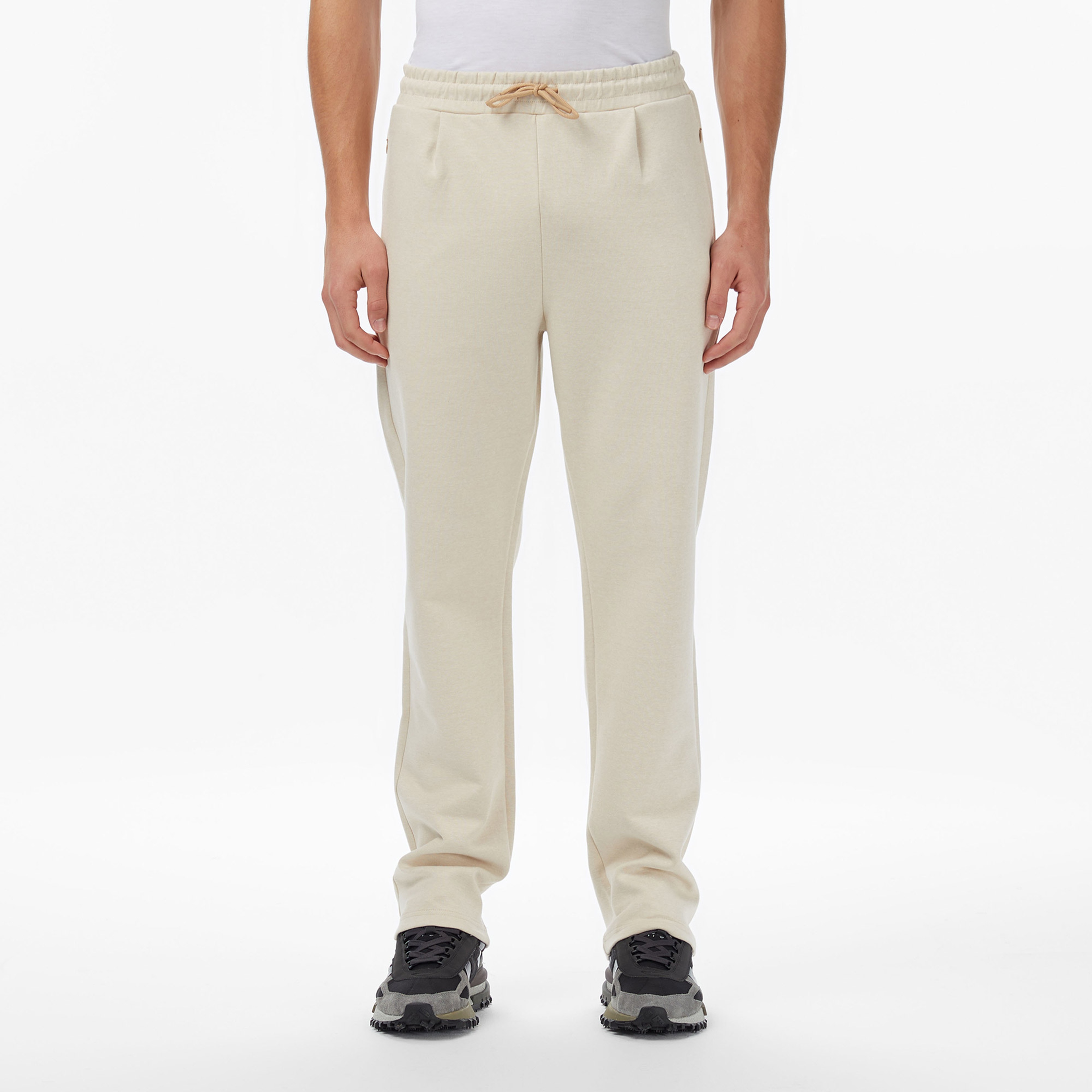 Lacoste Erkek Regular Fit Monogram Krem Eşofman Altı