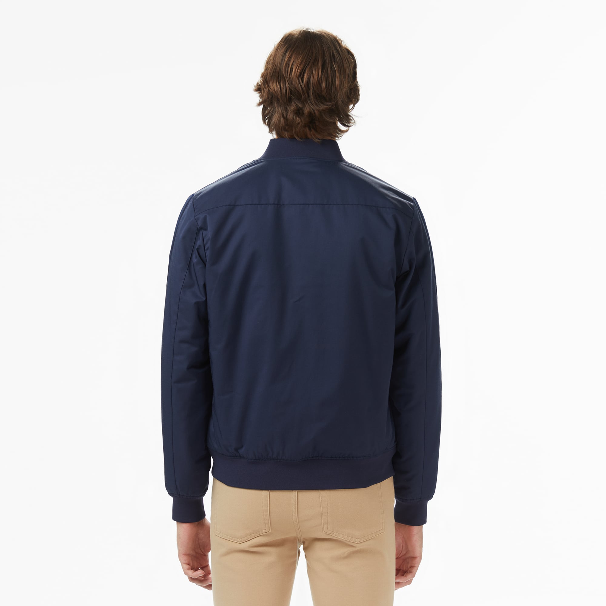 Erkek Dik Yaka Lacivert Bomber Ceket