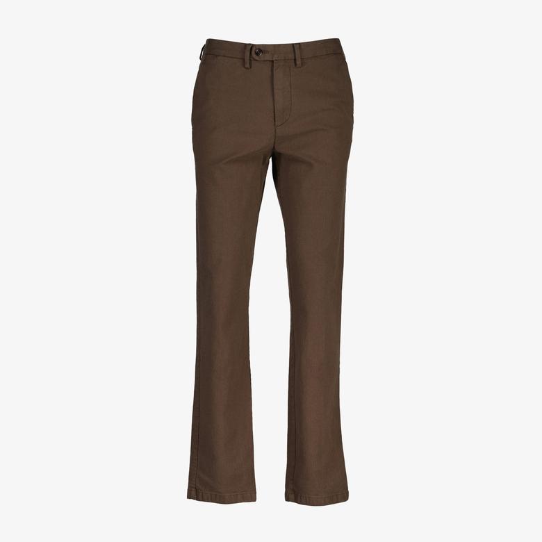 GANT Erkek Kahverengi Slim Fit Casual Herringbone Pantolon