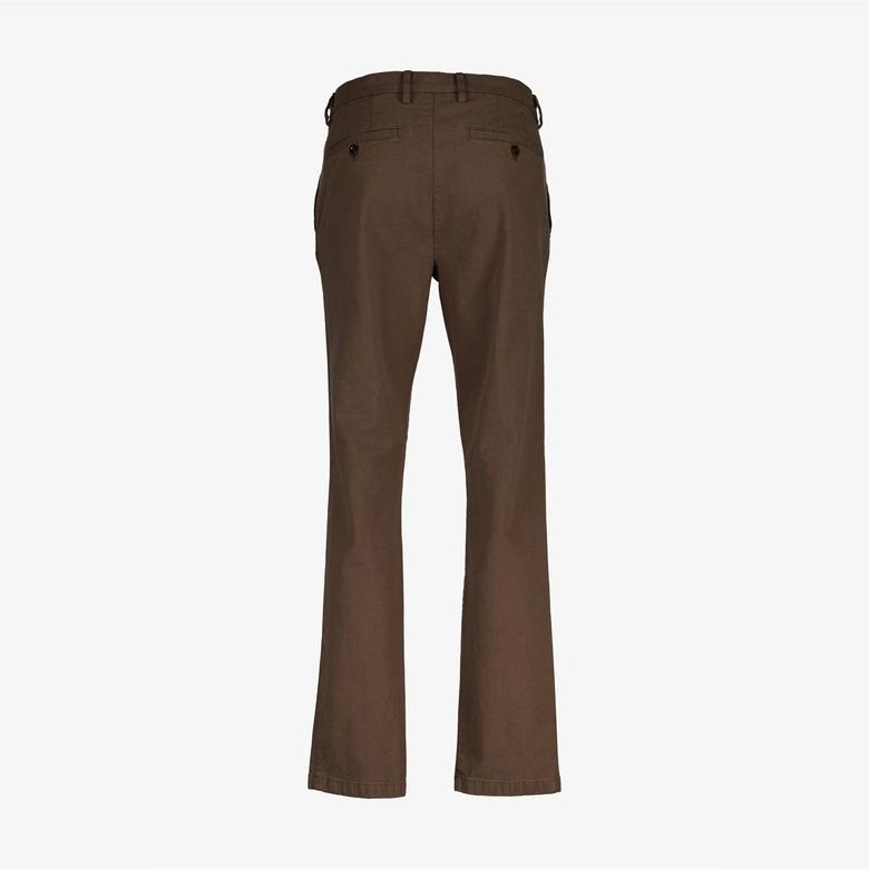 GANT Erkek Kahverengi Slim Fit Casual Herringbone Pantolon