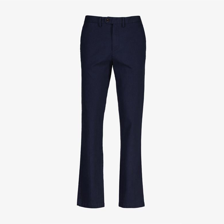 GANT Erkek Lacivert Slim Fit Casual Herringbone Pantolon