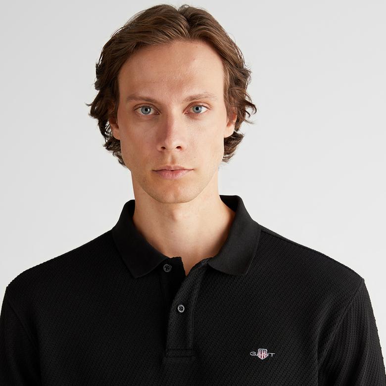 GANT Erkek Siyah Relaxed Fit T-Shirt