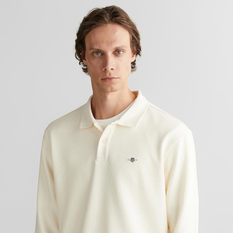 GANT Erkek Krem Relaxed Fit T-Shirt