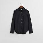 GANT Erkek Siyah Regular Fit Düğmeli Yaka Oxford Gömlek