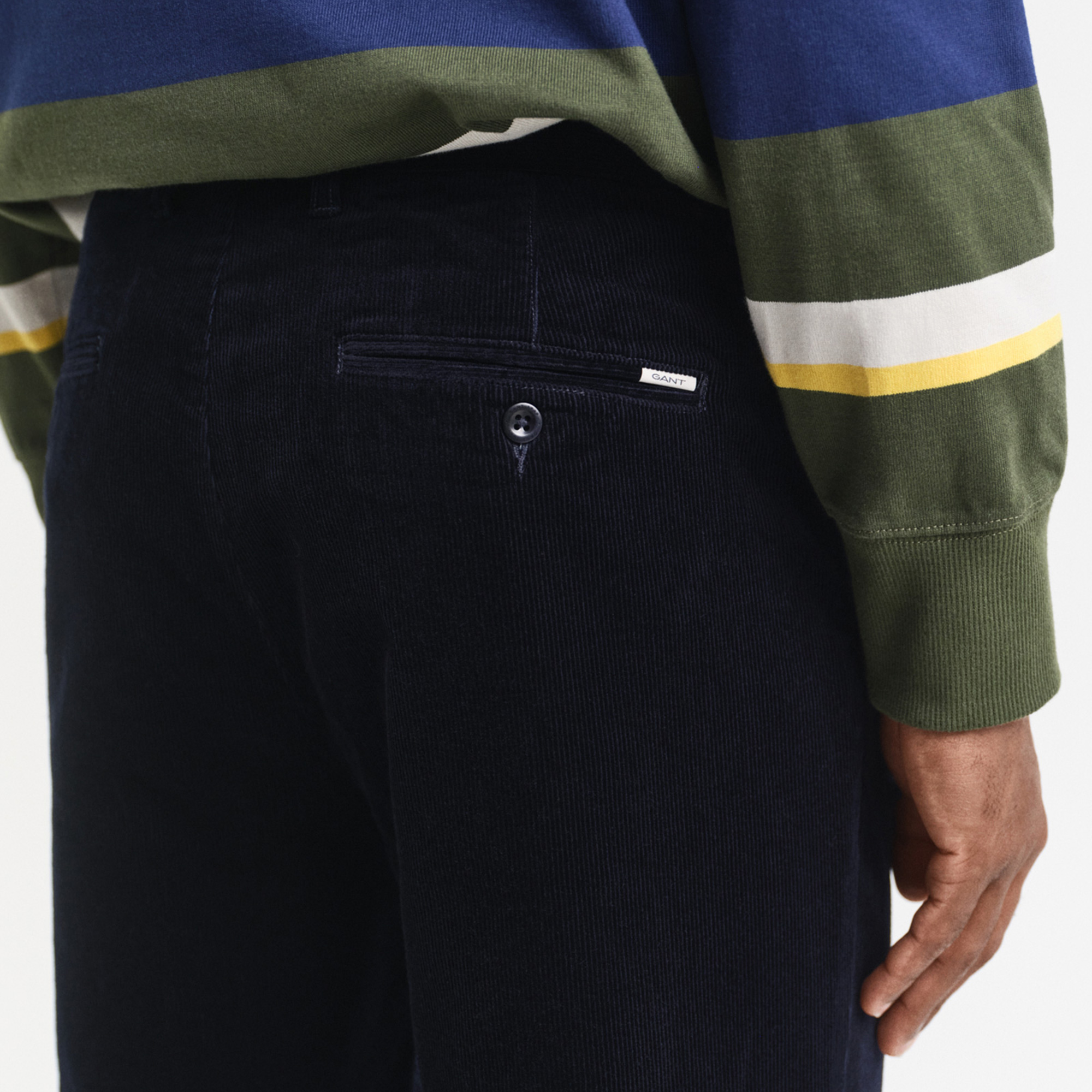 GANT Erkek Lacivert Regular Fit Cord Chino Pantolon