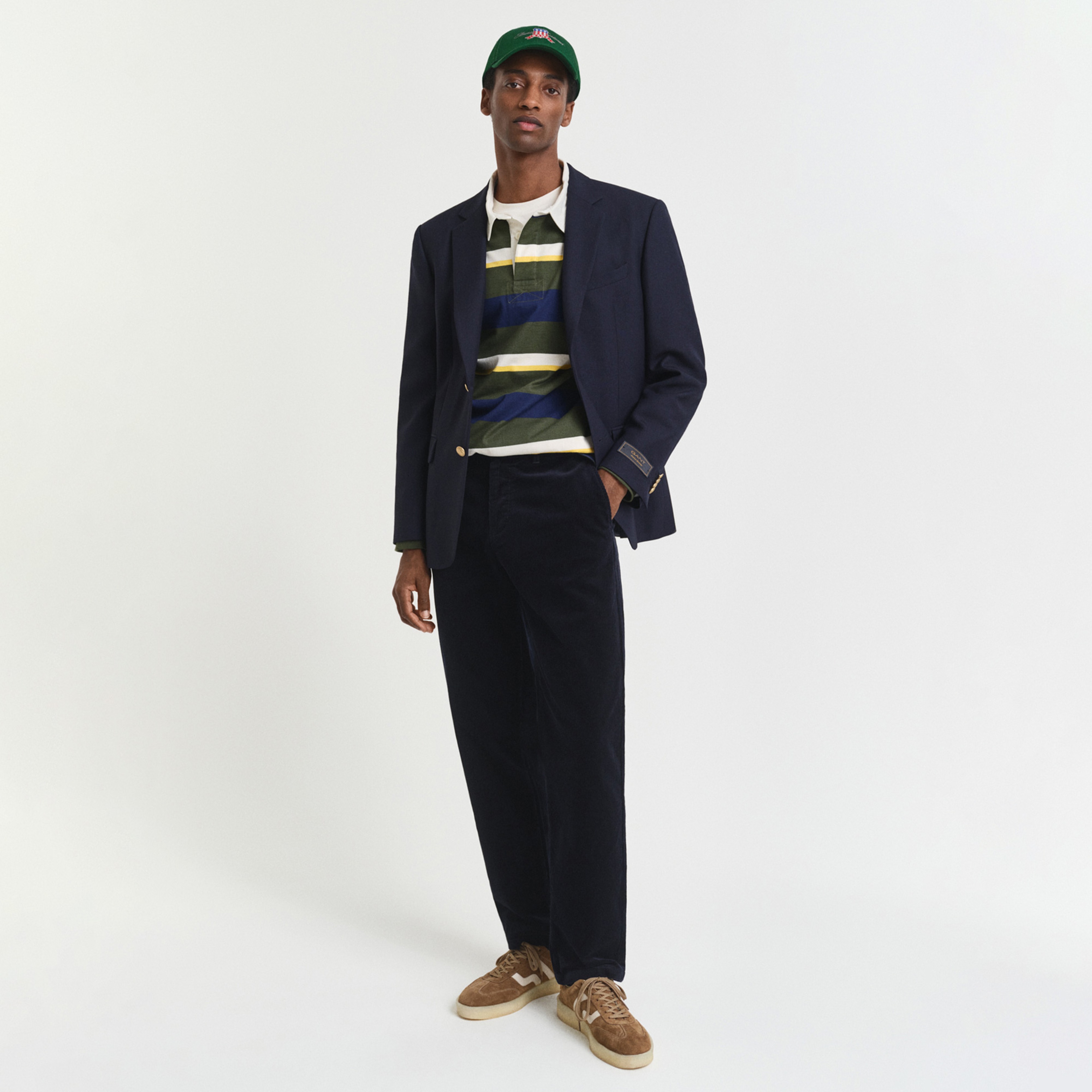 GANT Erkek Lacivert Regular Fit Cord Chino Pantolon