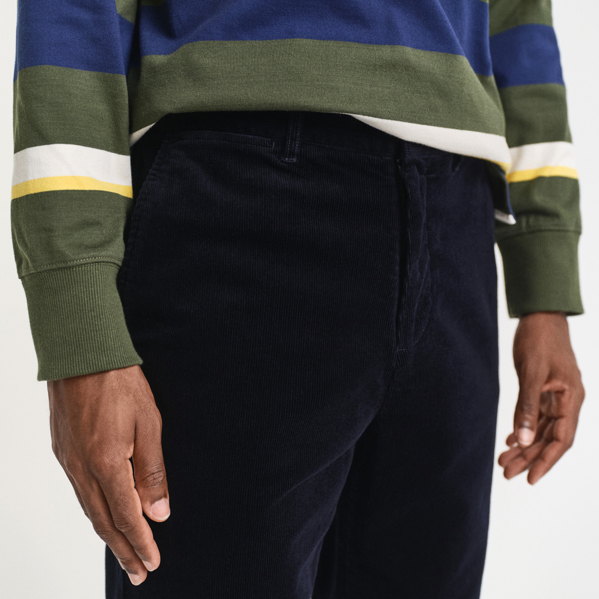 GANT Erkek Lacivert Regular Fit Cord Chino Pantolon