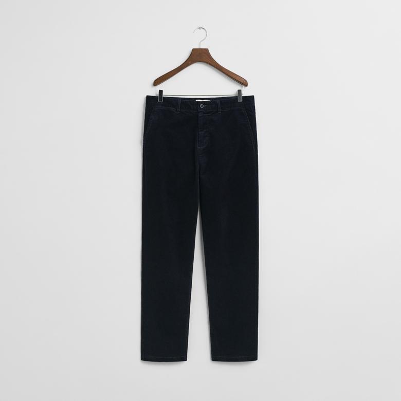 GANT Erkek Lacivert Regular Fit Cord Chino Pantolon