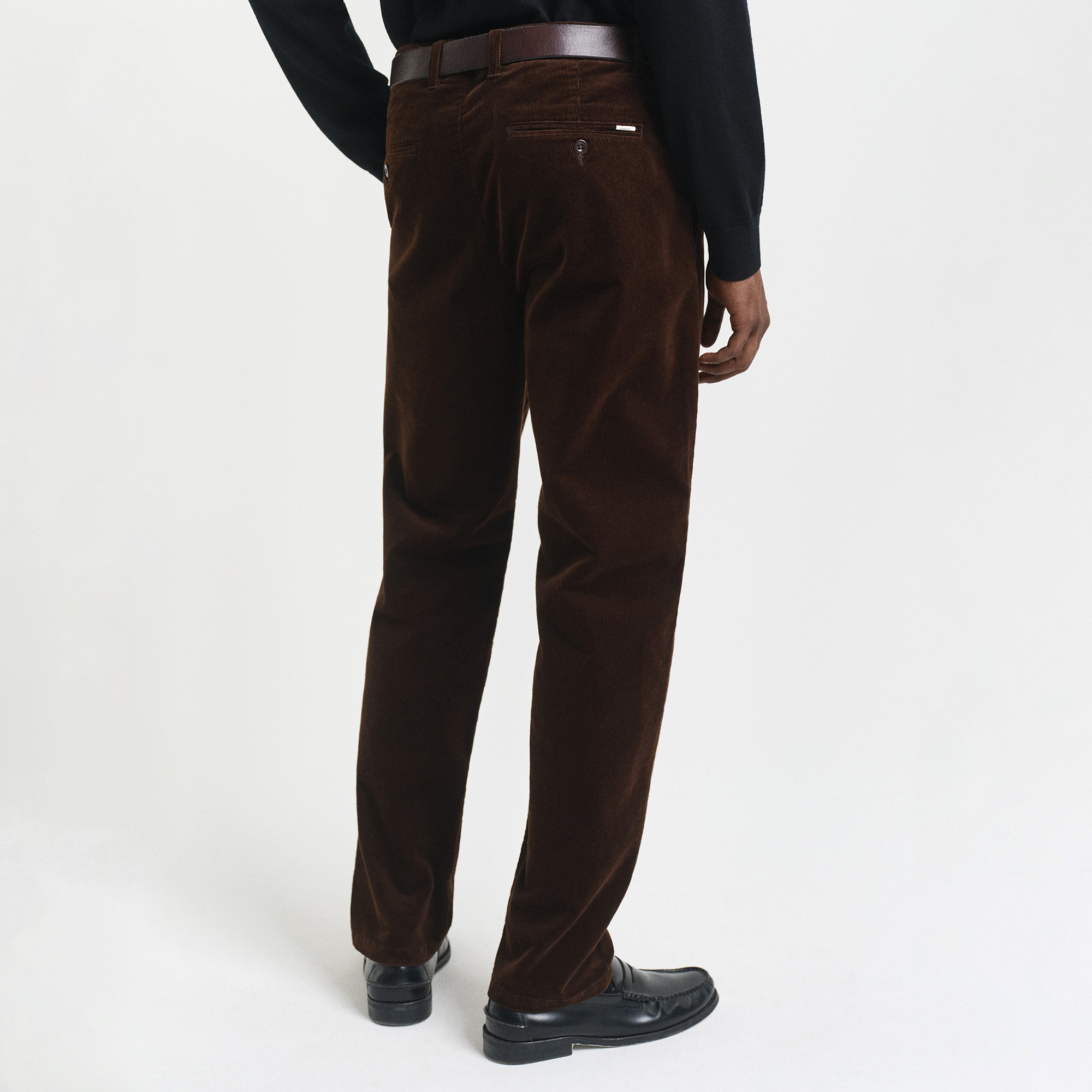 GANT Erkek Kahverengi Regular Fit Cord Chino Pantolon