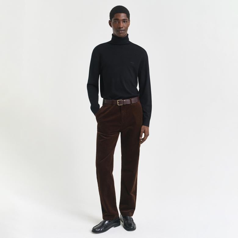 GANT Erkek Kahverengi Regular Fit Cord Chino Pantolon