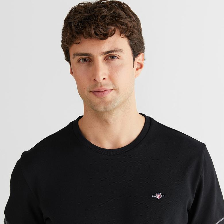 GANT Erkek Siyah Regular Fit T-Shirt