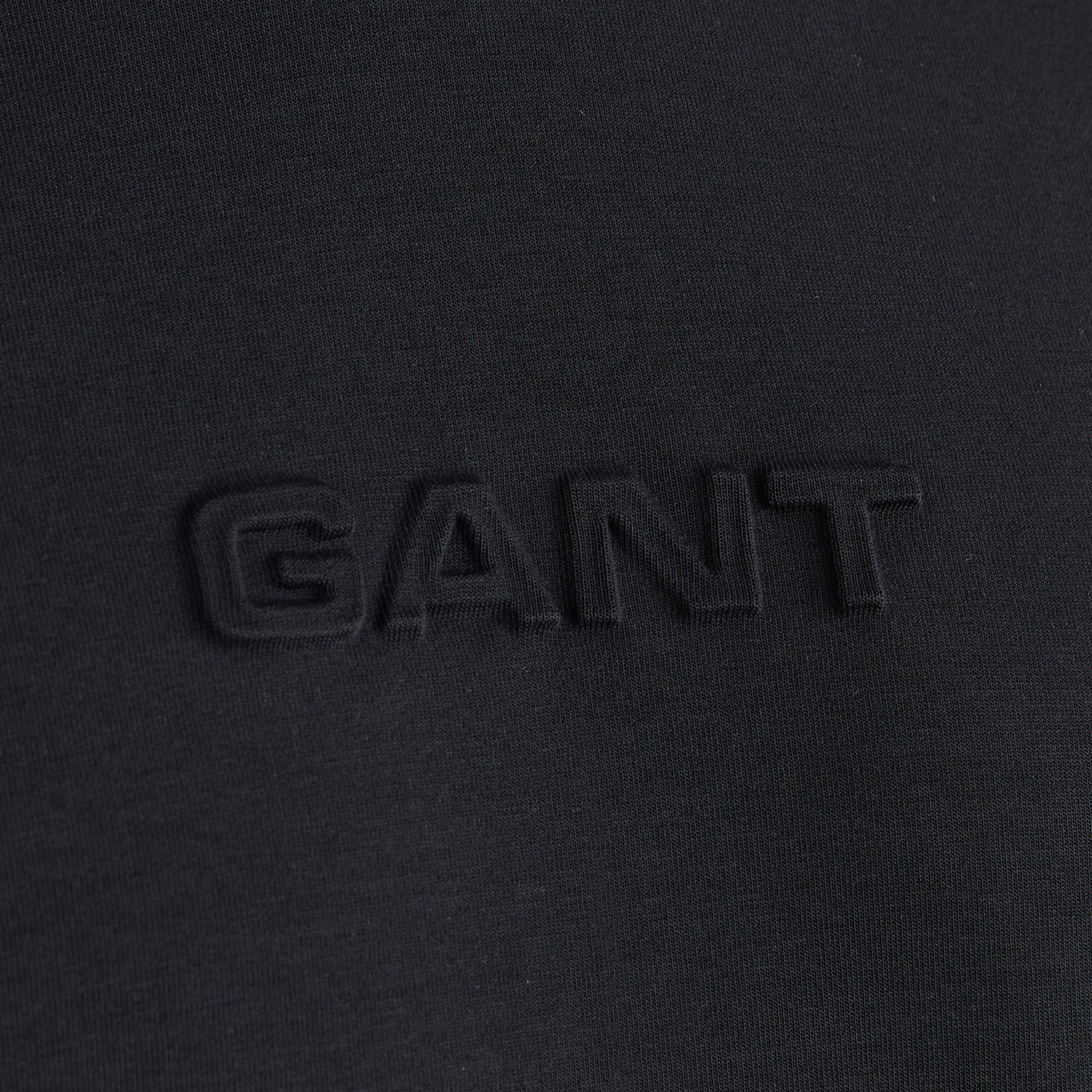 GANT Erkek Siyah Relaxed Fit Kapüşonlu Sweatshirt